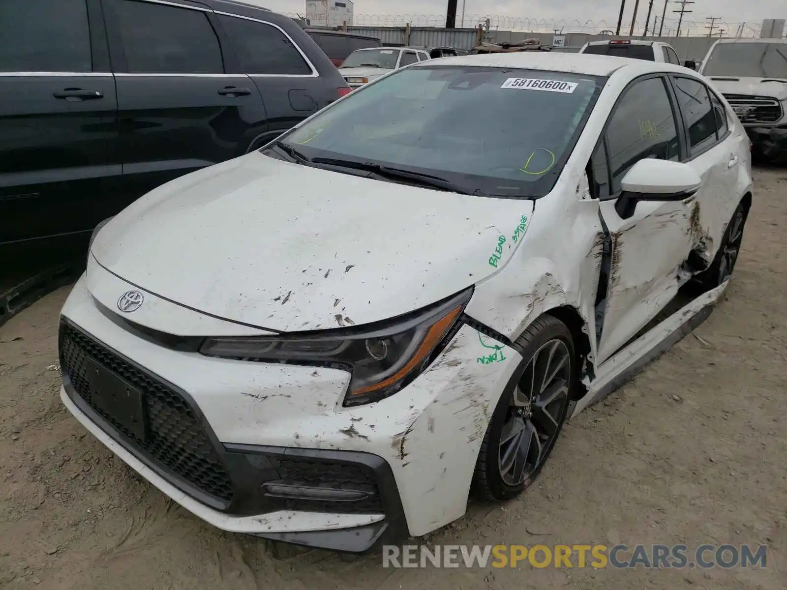 2 Photograph of a damaged car JTDS4RCE3LJ003630 TOYOTA COROLLA 2020