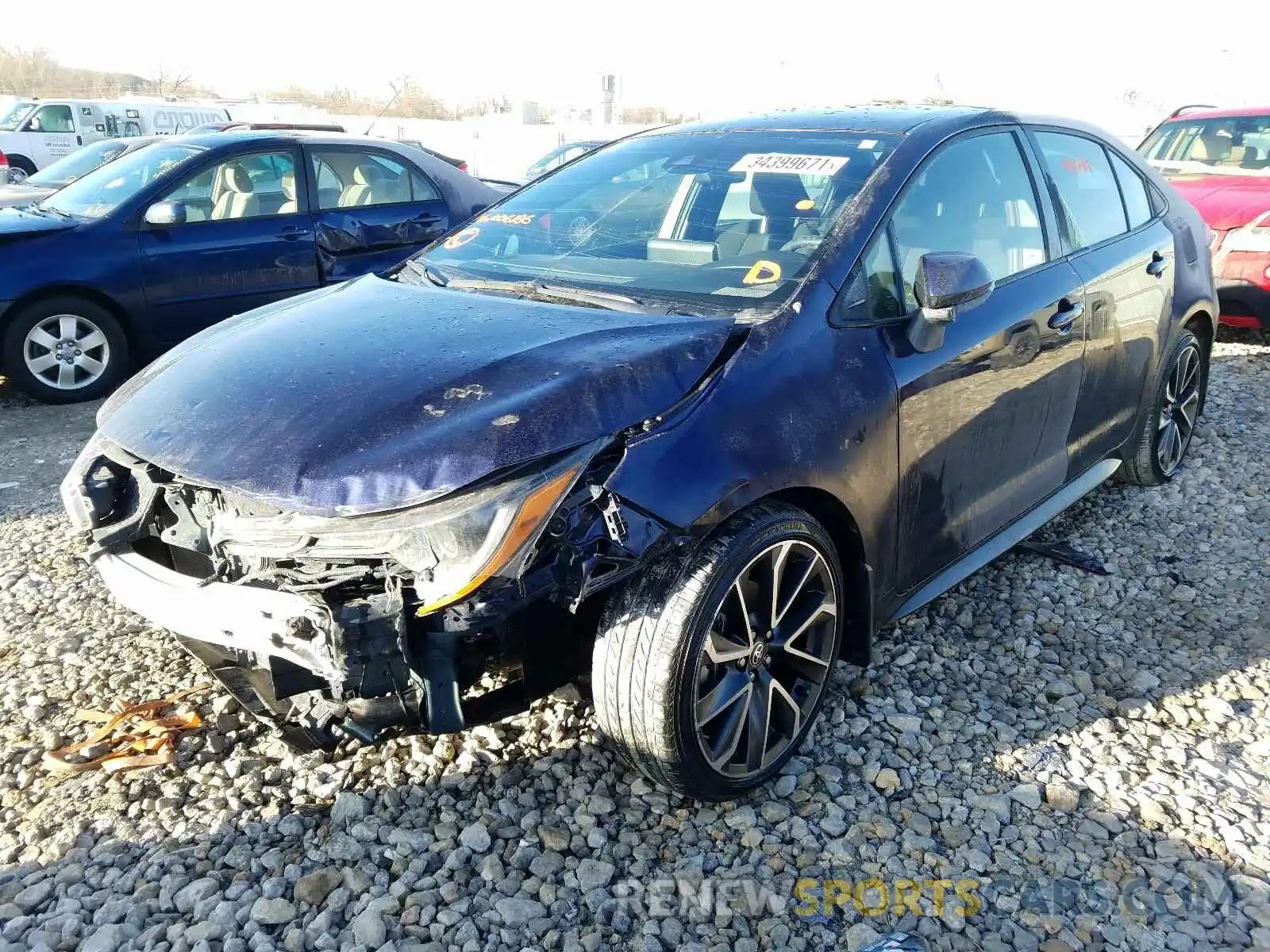 2 Photograph of a damaged car JTDS4RCE3LJ006186 TOYOTA COROLLA 2020