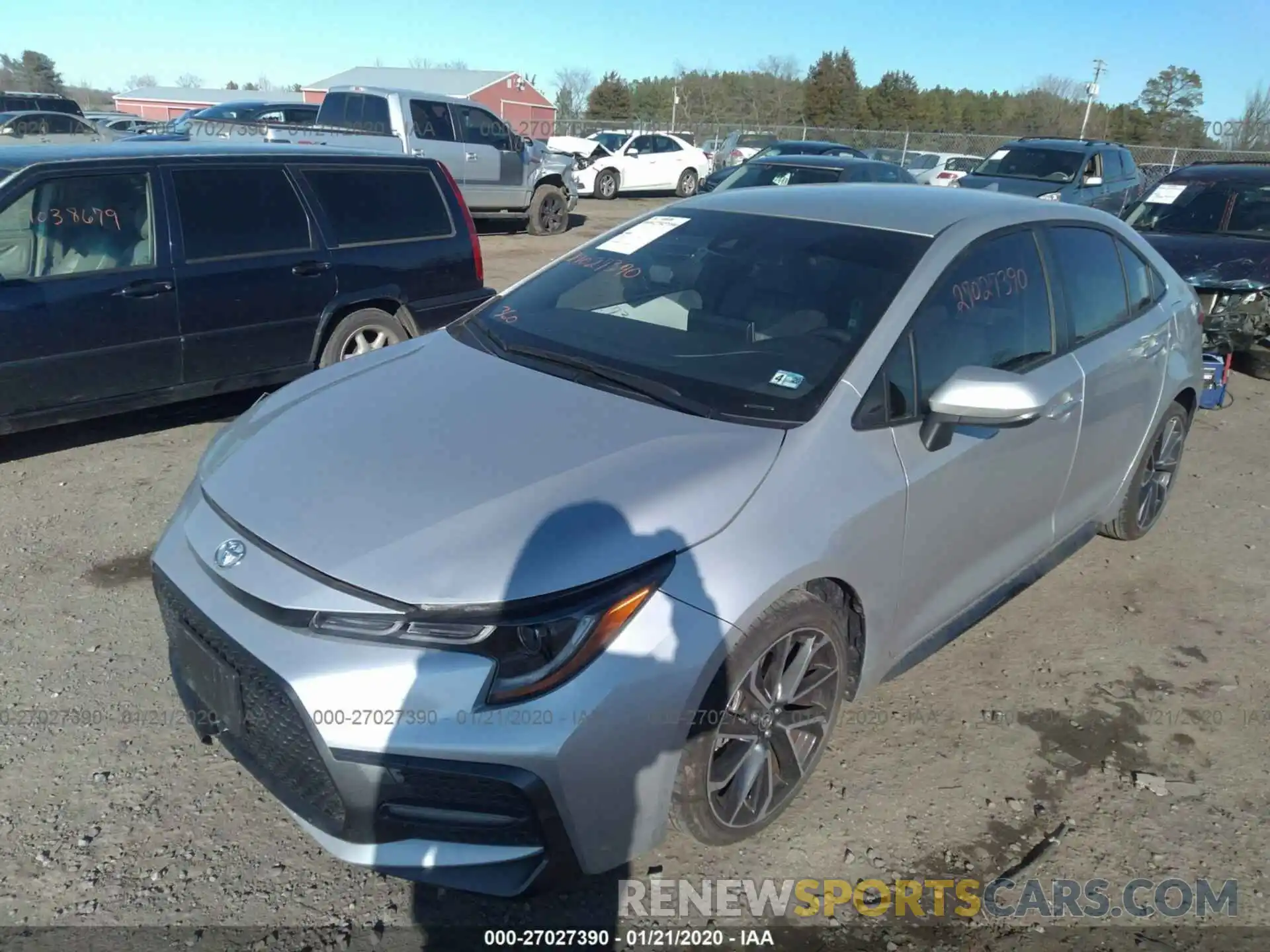 2 Photograph of a damaged car JTDS4RCE3LJ006690 TOYOTA COROLLA 2020