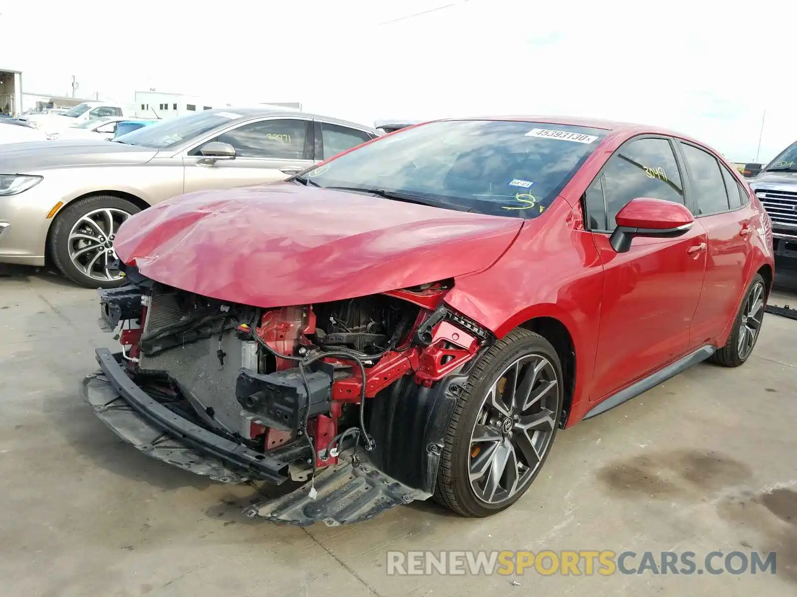 2 Photograph of a damaged car JTDS4RCE3LJ007127 TOYOTA COROLLA 2020