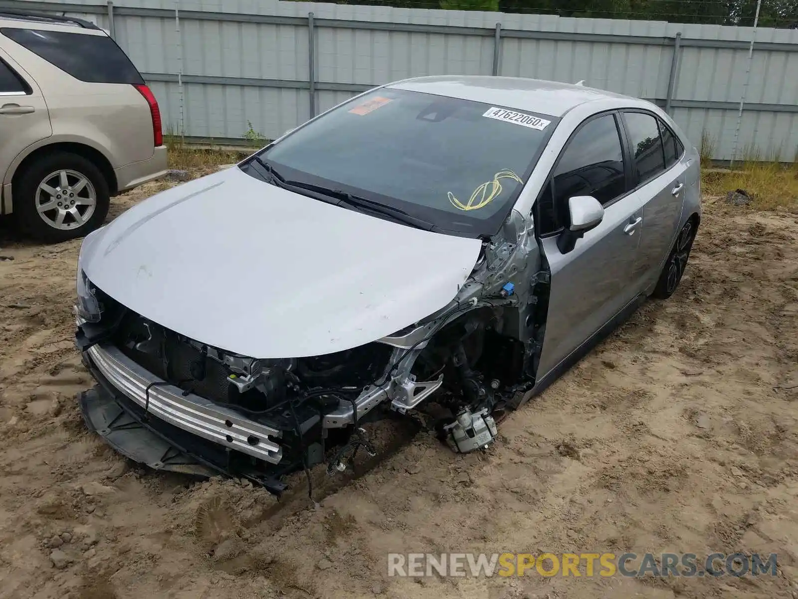 2 Photograph of a damaged car JTDS4RCE3LJ009993 TOYOTA COROLLA 2020