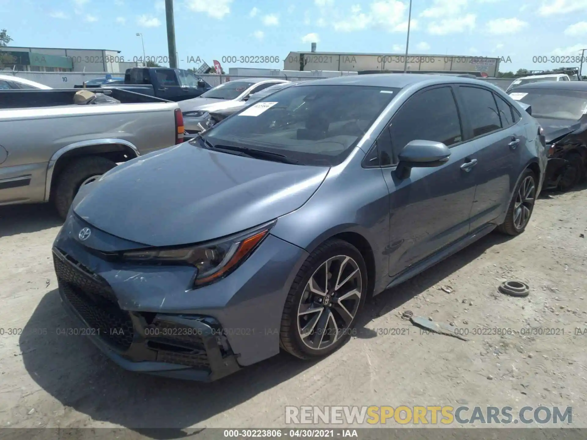 2 Photograph of a damaged car JTDS4RCE3LJ011629 TOYOTA COROLLA 2020