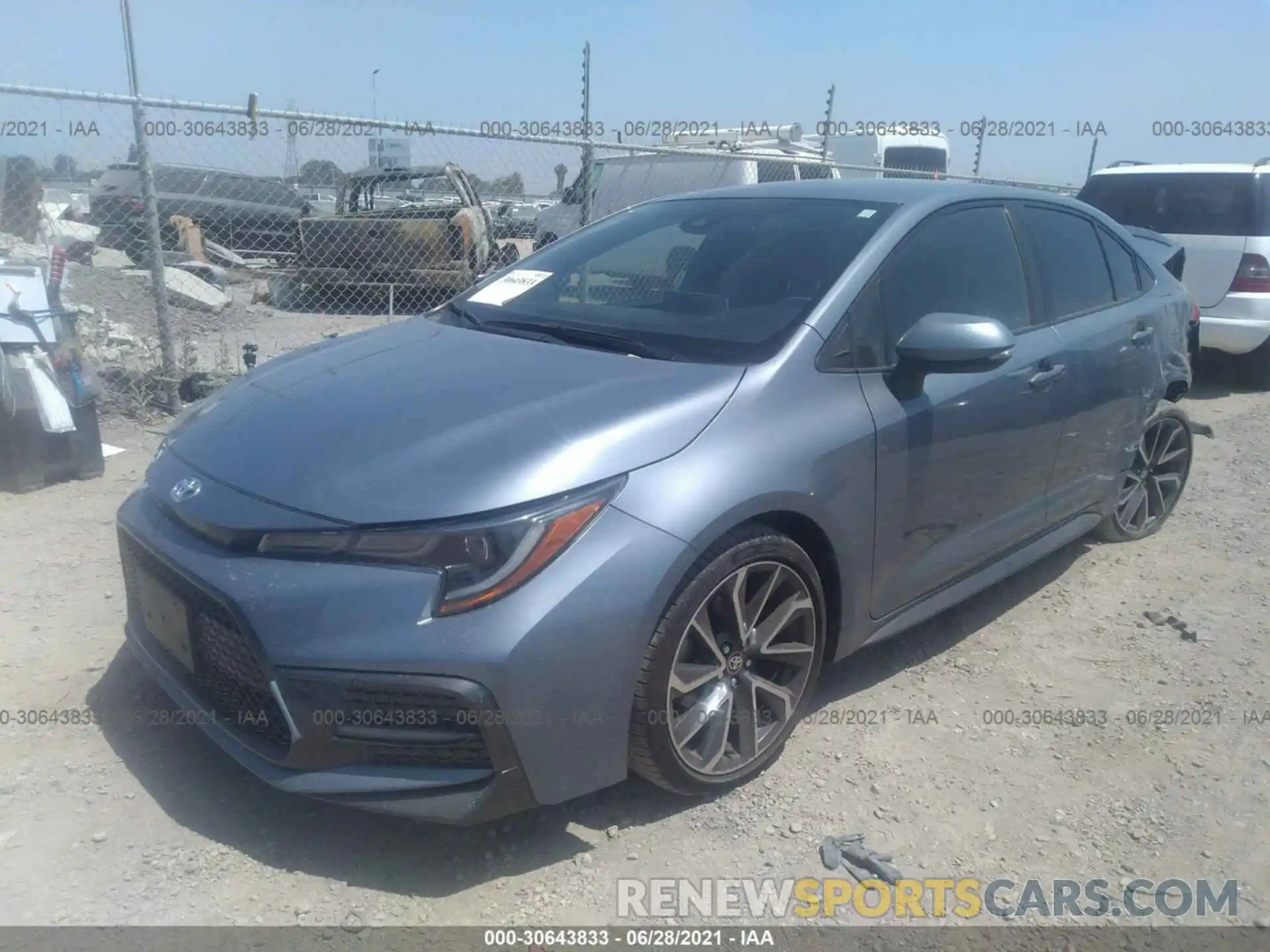 2 Photograph of a damaged car JTDS4RCE3LJ014644 TOYOTA COROLLA 2020