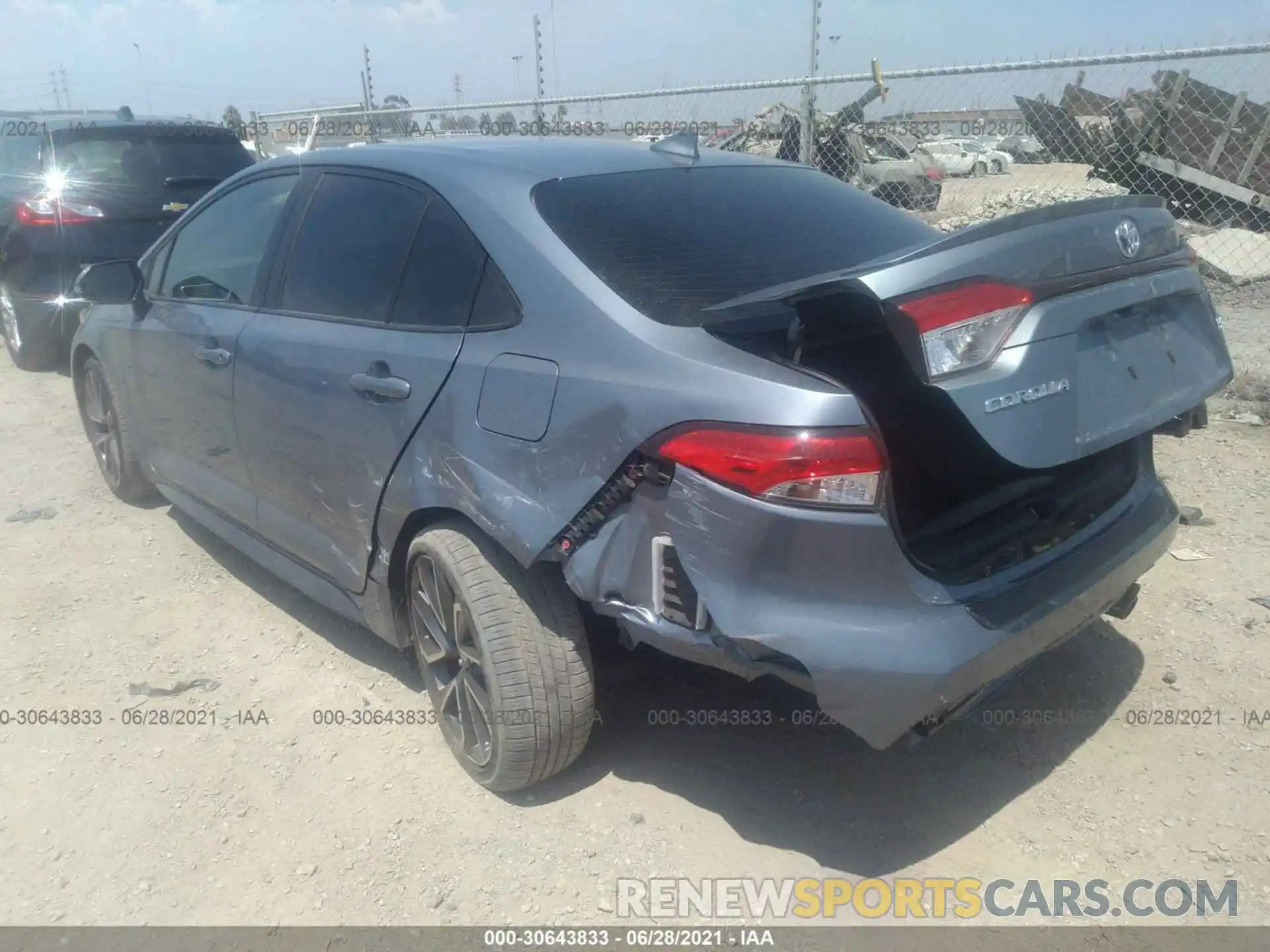 3 Photograph of a damaged car JTDS4RCE3LJ014644 TOYOTA COROLLA 2020