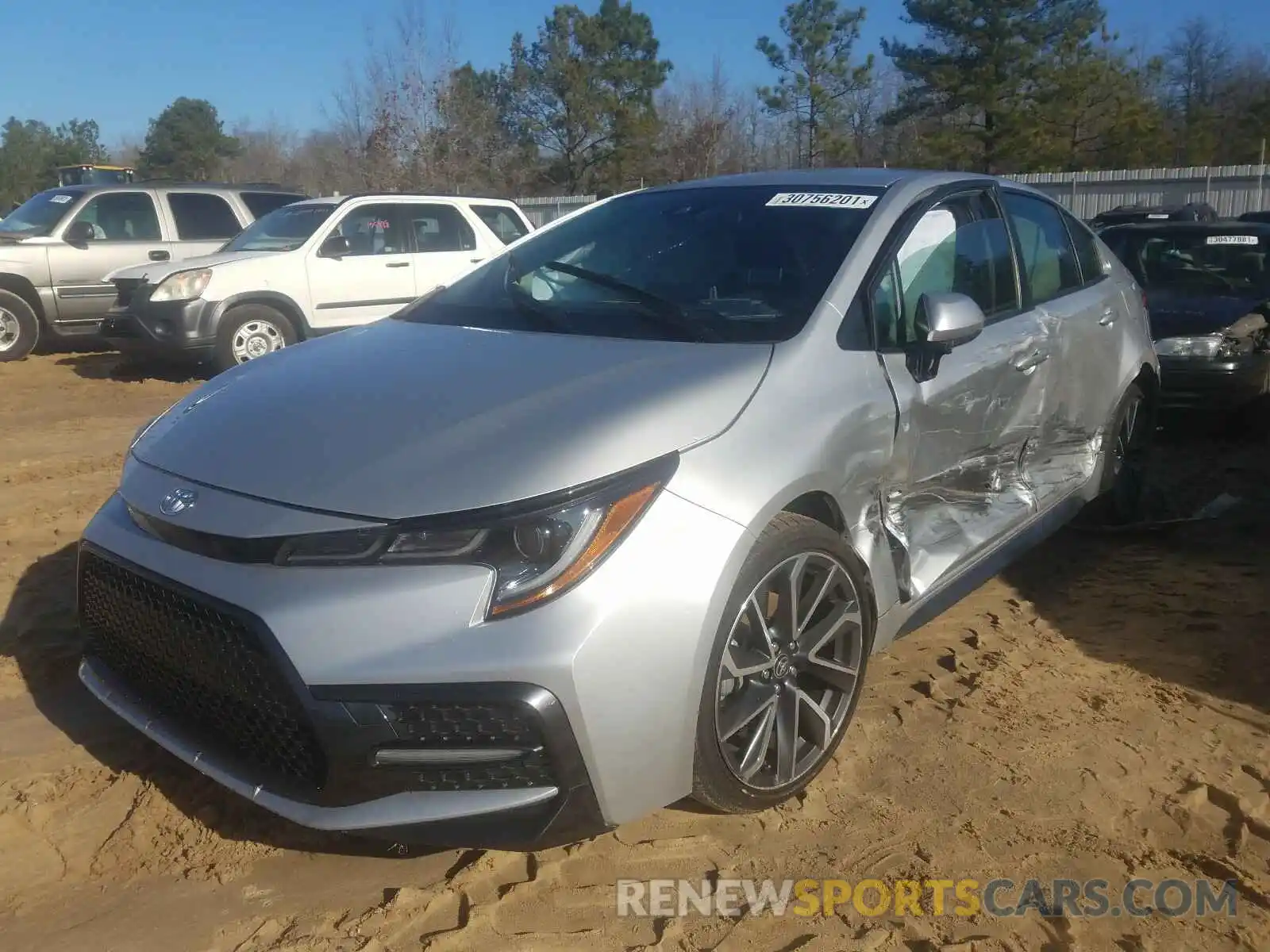 2 Photograph of a damaged car JTDS4RCE3LJ014711 TOYOTA COROLLA 2020