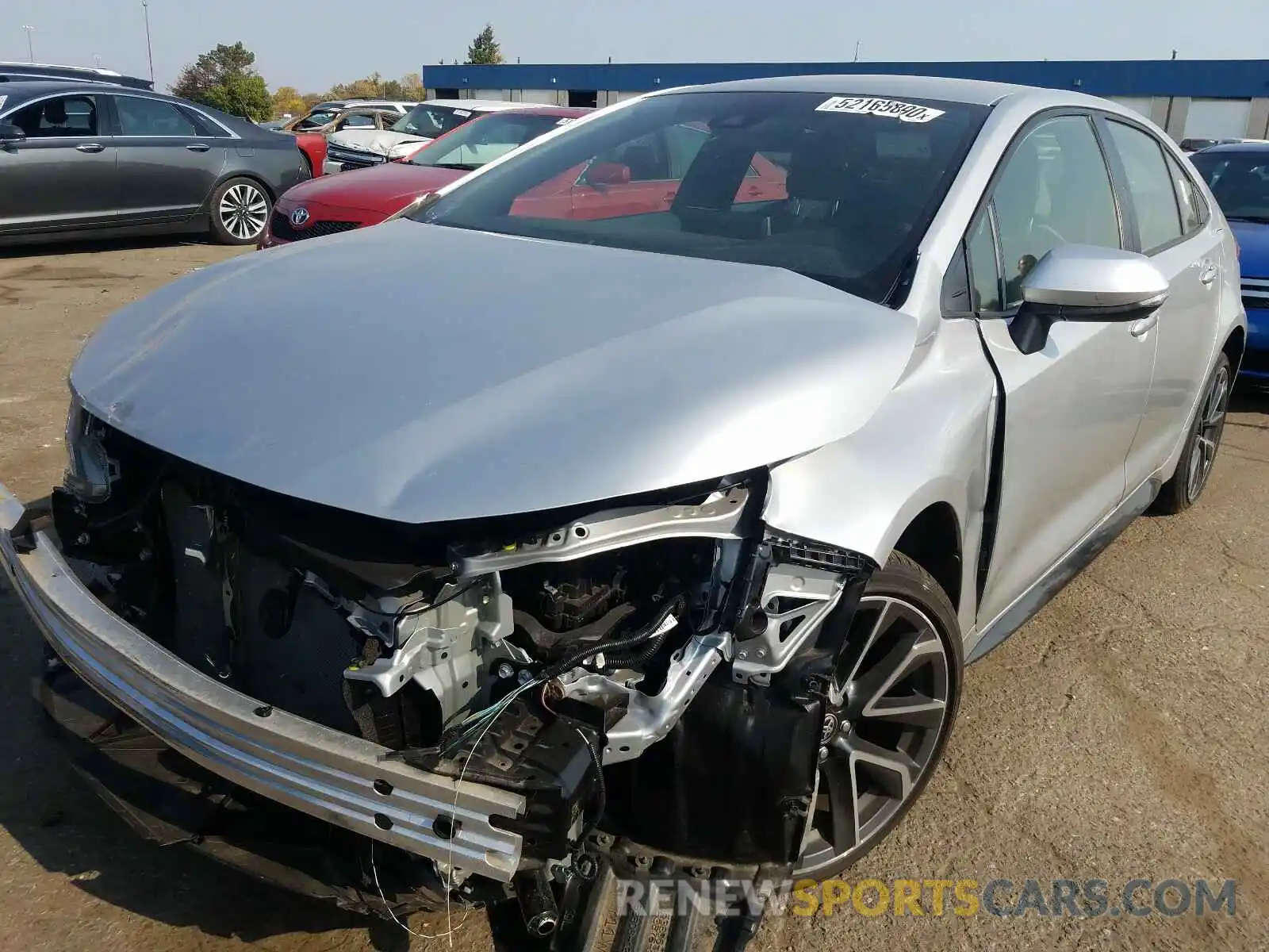 2 Photograph of a damaged car JTDS4RCE3LJ015356 TOYOTA COROLLA 2020