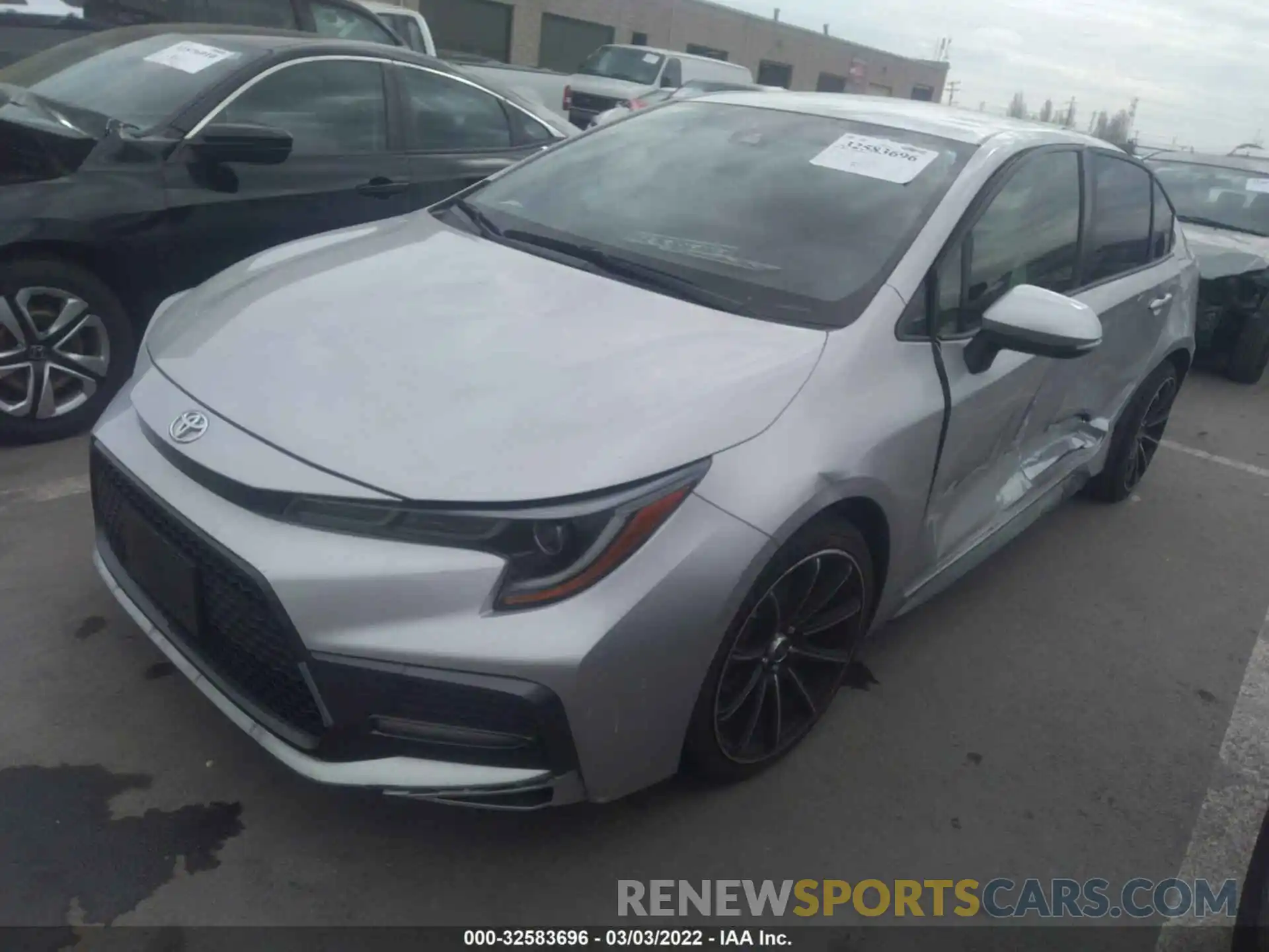 2 Photograph of a damaged car JTDS4RCE3LJ015485 TOYOTA COROLLA 2020