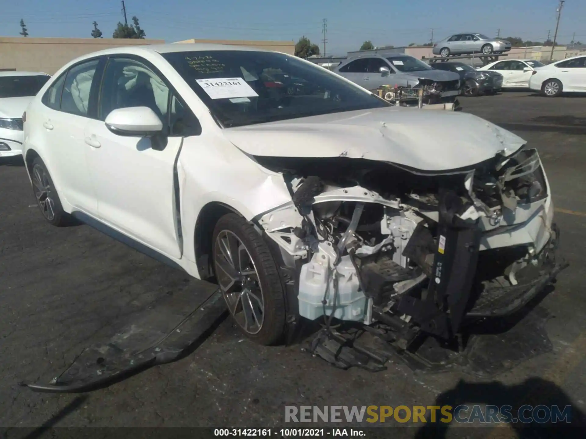 1 Photograph of a damaged car JTDS4RCE3LJ017088 TOYOTA COROLLA 2020