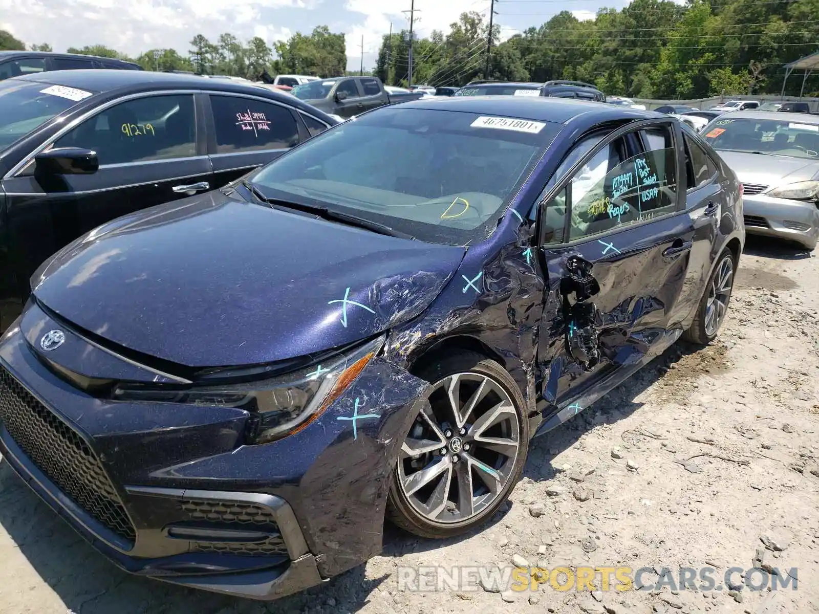 2 Photograph of a damaged car JTDS4RCE3LJ018628 TOYOTA COROLLA 2020