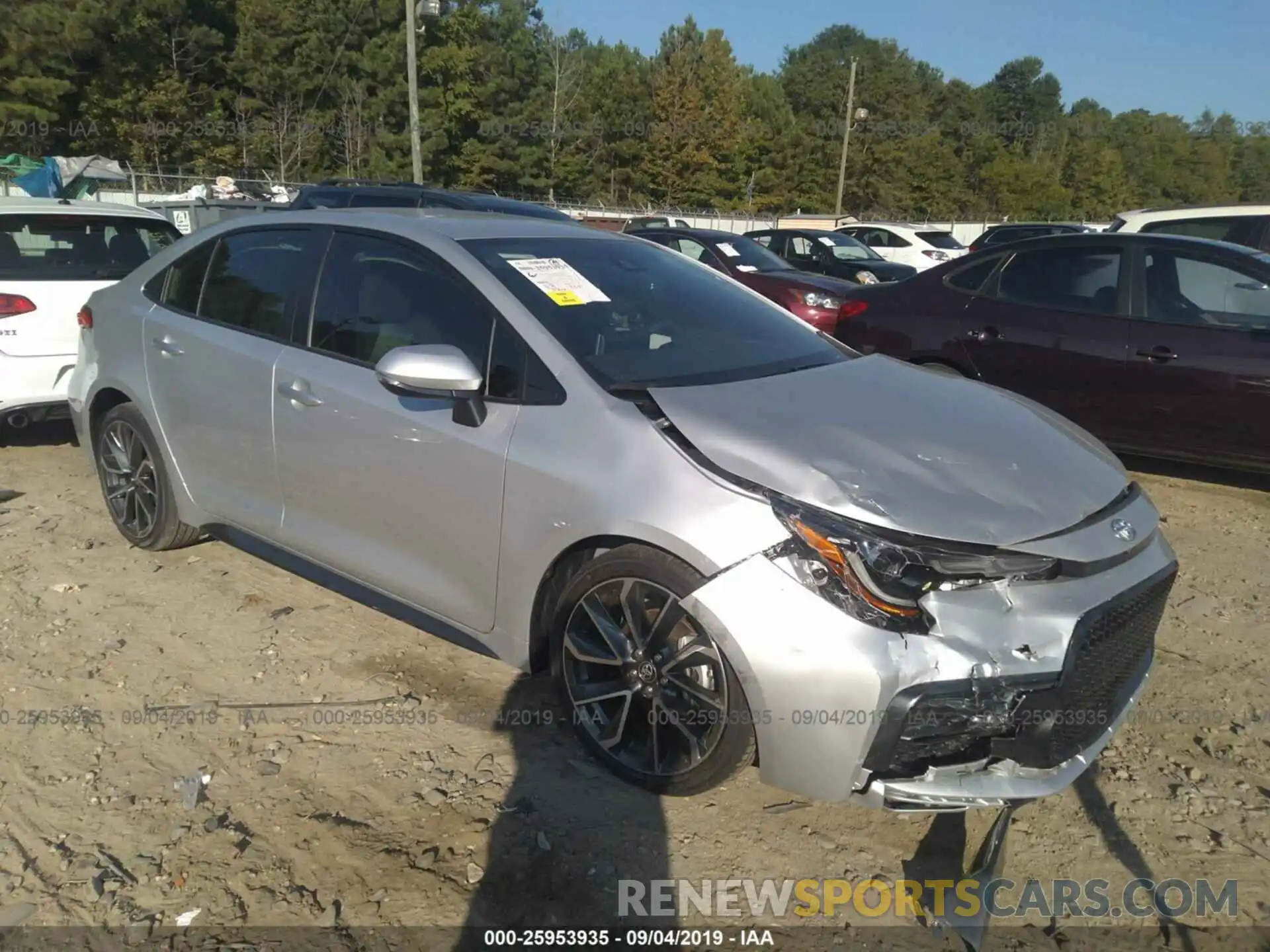 1 Photograph of a damaged car JTDS4RCE3LJ019424 TOYOTA COROLLA 2020