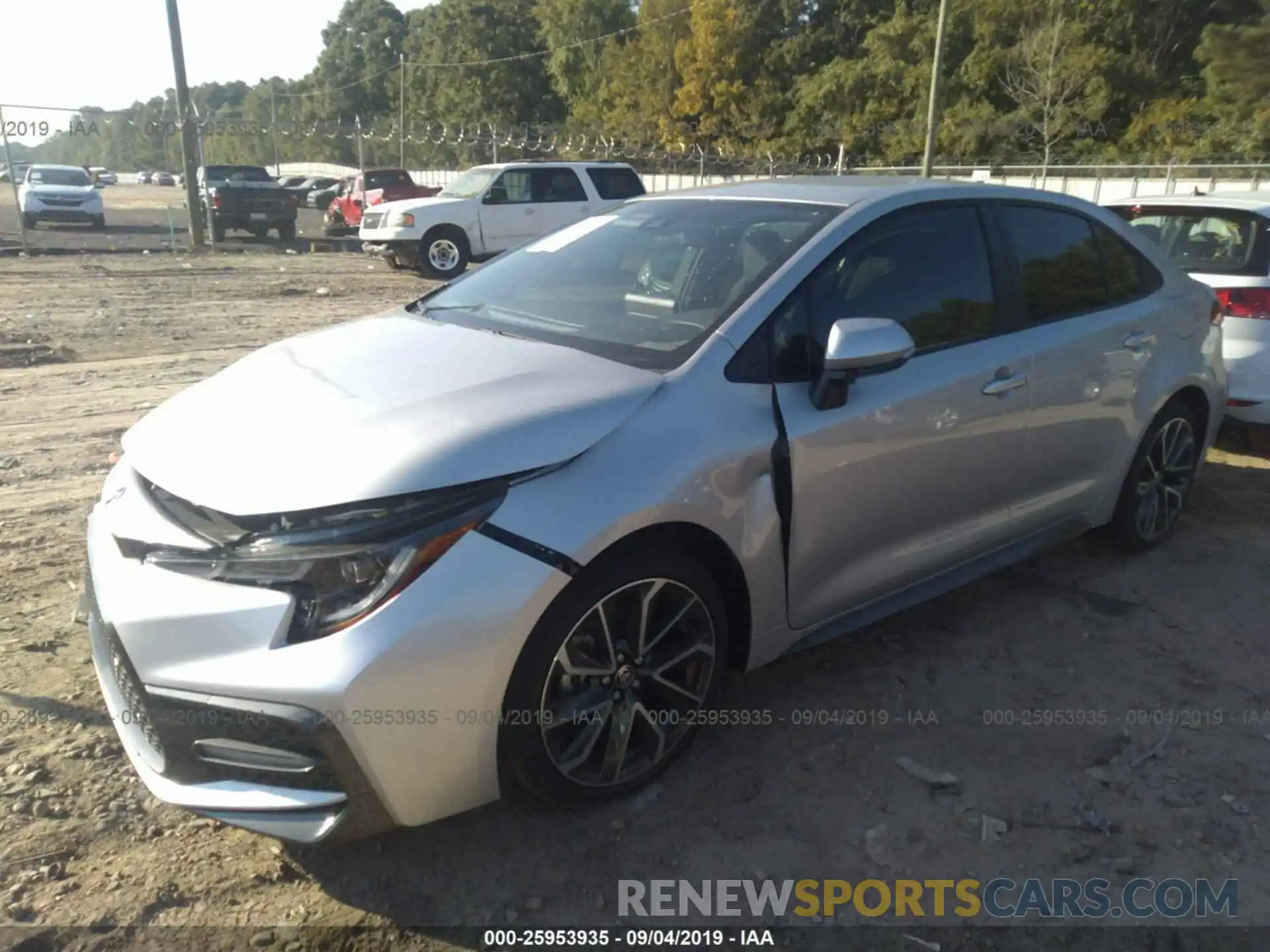 2 Photograph of a damaged car JTDS4RCE3LJ019424 TOYOTA COROLLA 2020