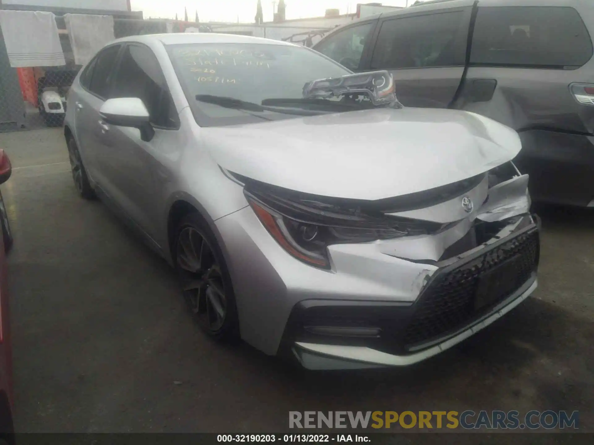 1 Photograph of a damaged car JTDS4RCE3LJ020525 TOYOTA COROLLA 2020