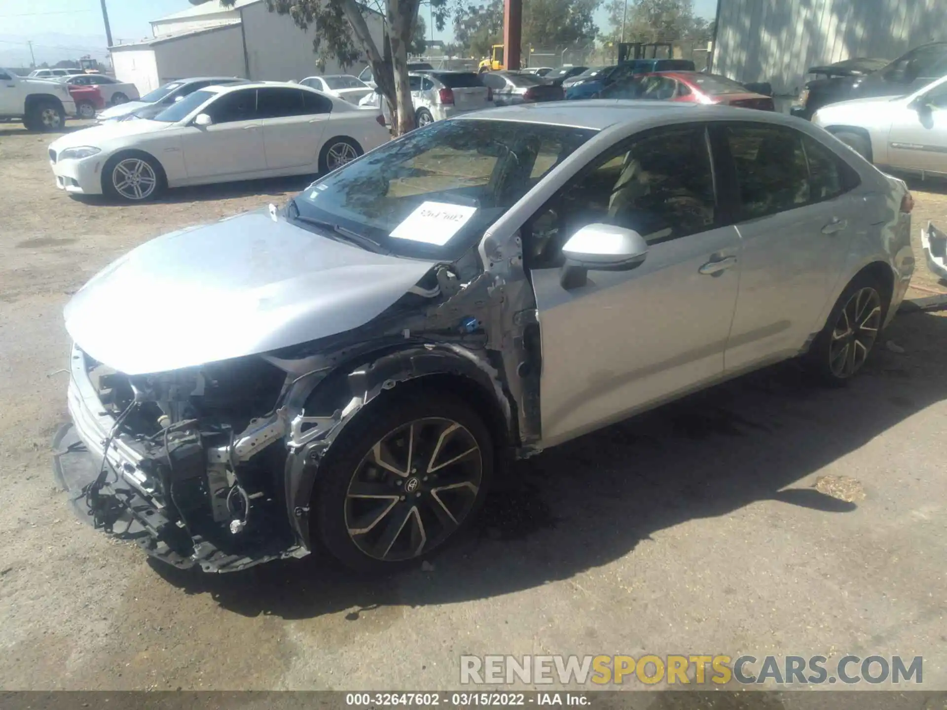 2 Photograph of a damaged car JTDS4RCE3LJ027152 TOYOTA COROLLA 2020