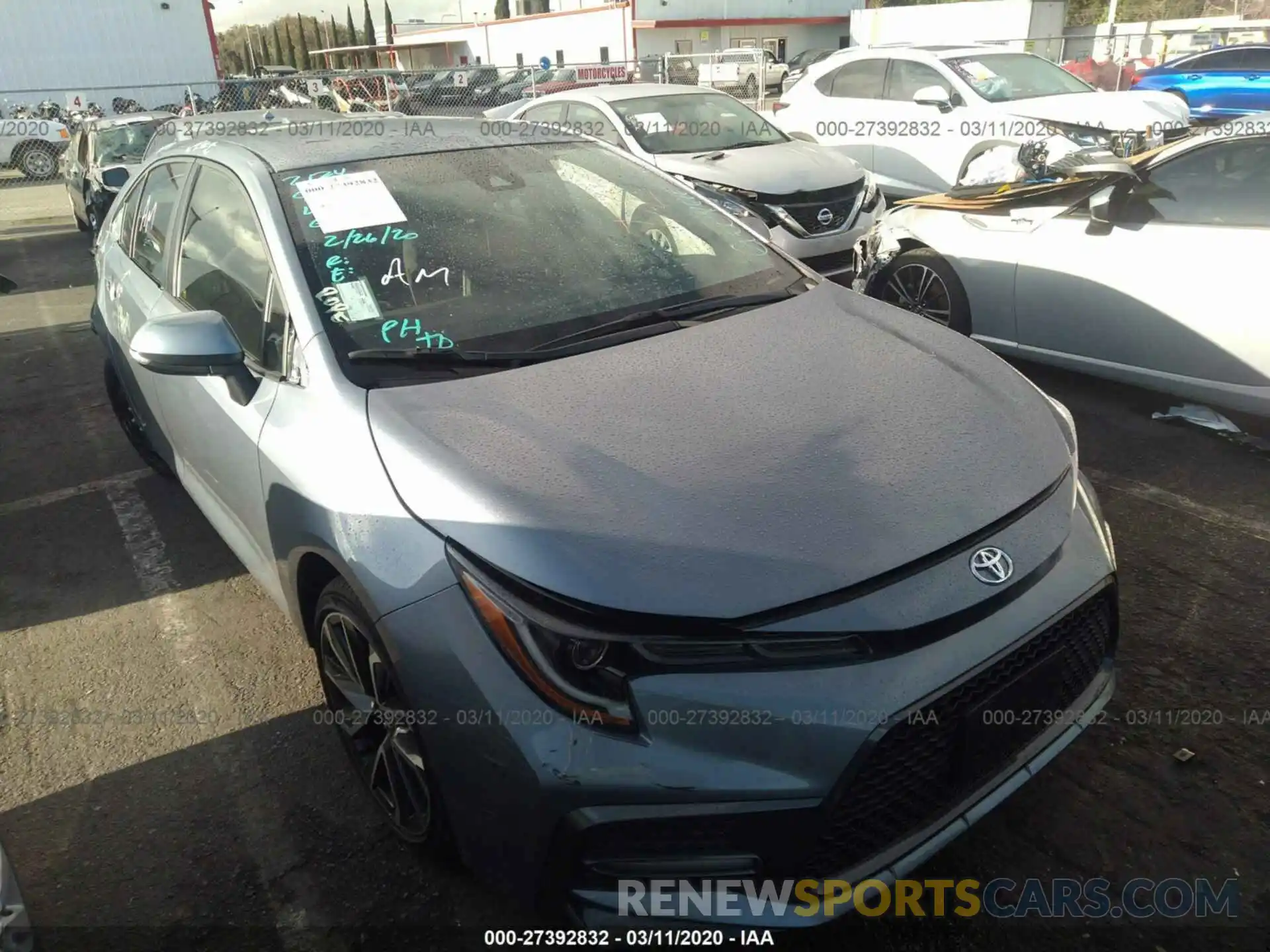 1 Photograph of a damaged car JTDS4RCE3LJ028981 TOYOTA COROLLA 2020