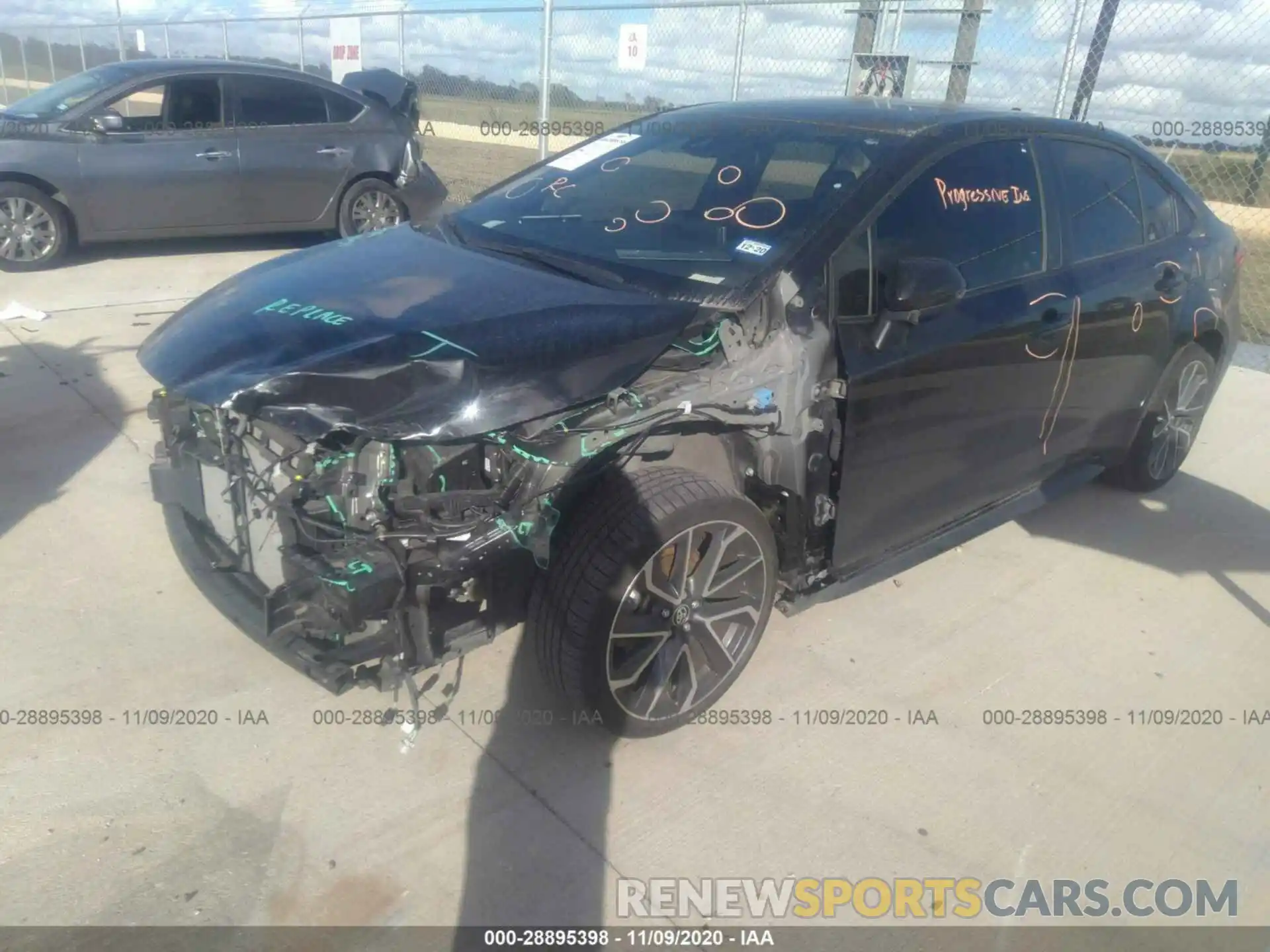 2 Photograph of a damaged car JTDS4RCE3LJ029421 TOYOTA COROLLA 2020