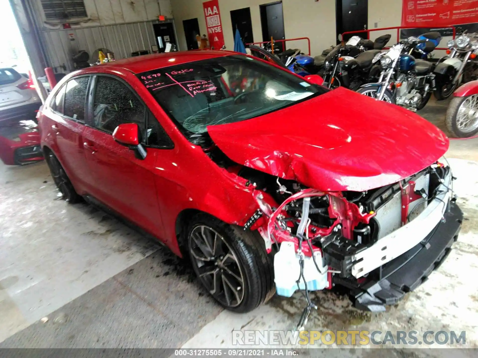 1 Photograph of a damaged car JTDS4RCE3LJ032416 TOYOTA COROLLA 2020