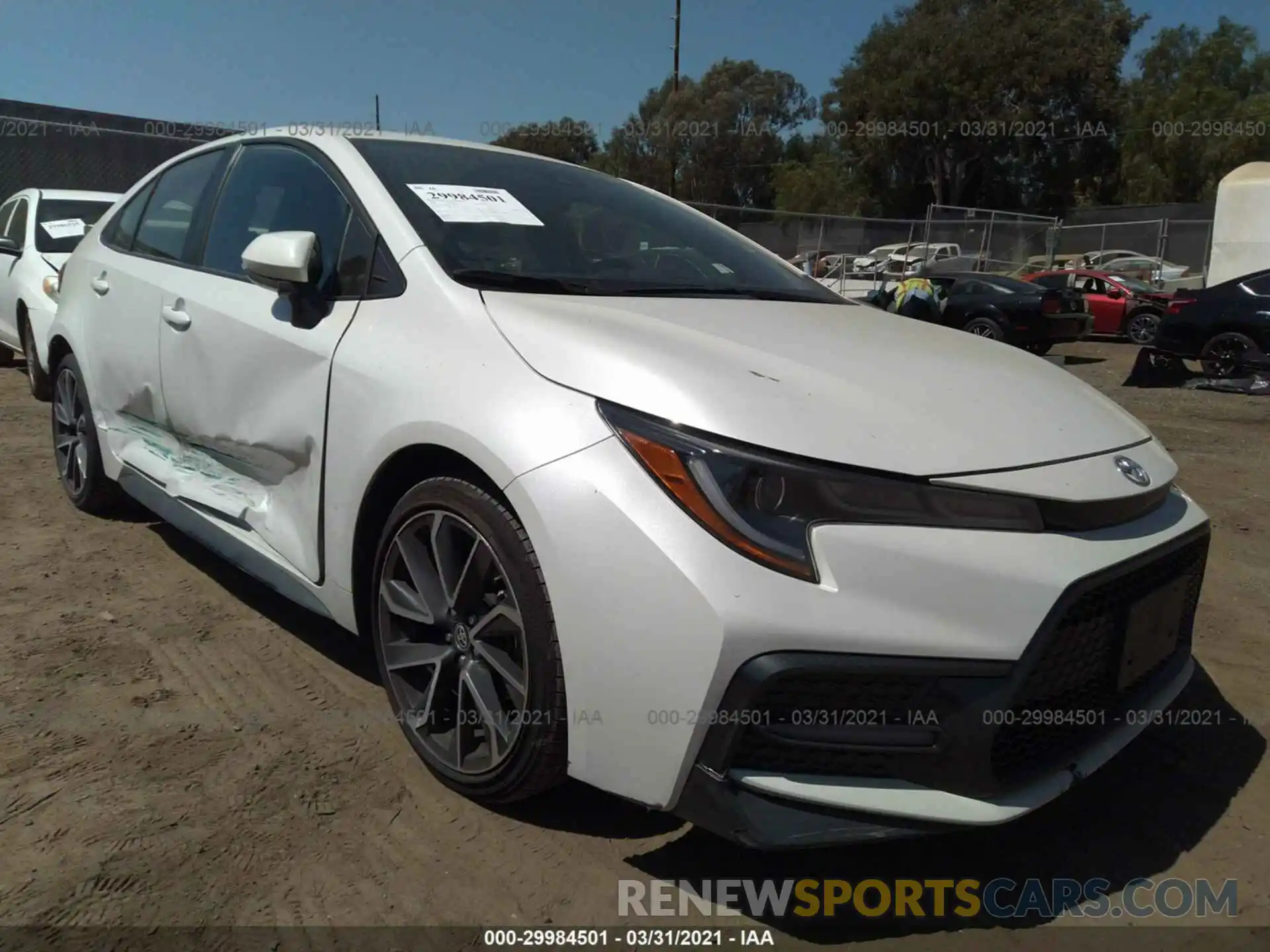 1 Photograph of a damaged car JTDS4RCE3LJ033131 TOYOTA COROLLA 2020