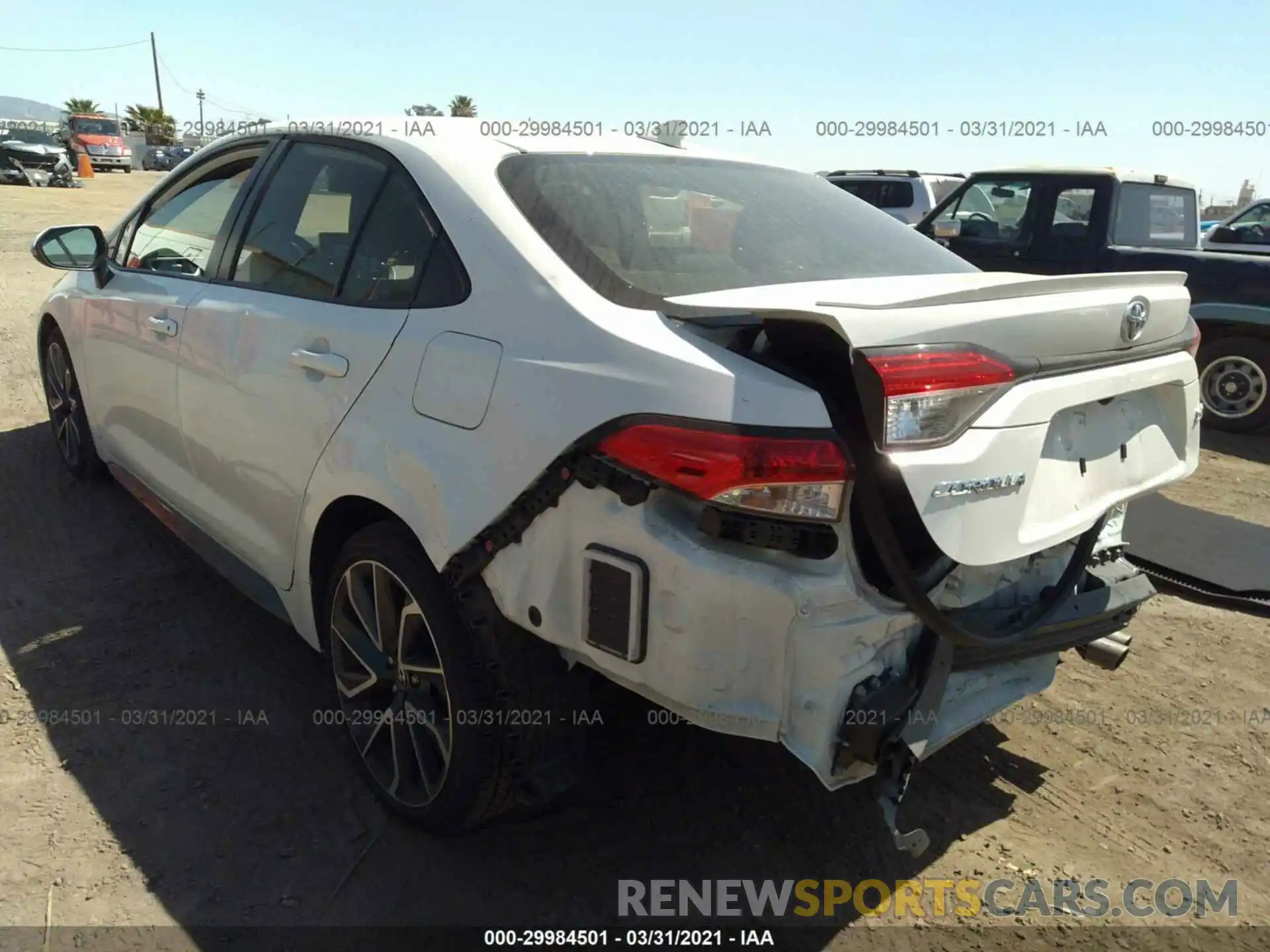 3 Photograph of a damaged car JTDS4RCE3LJ033131 TOYOTA COROLLA 2020