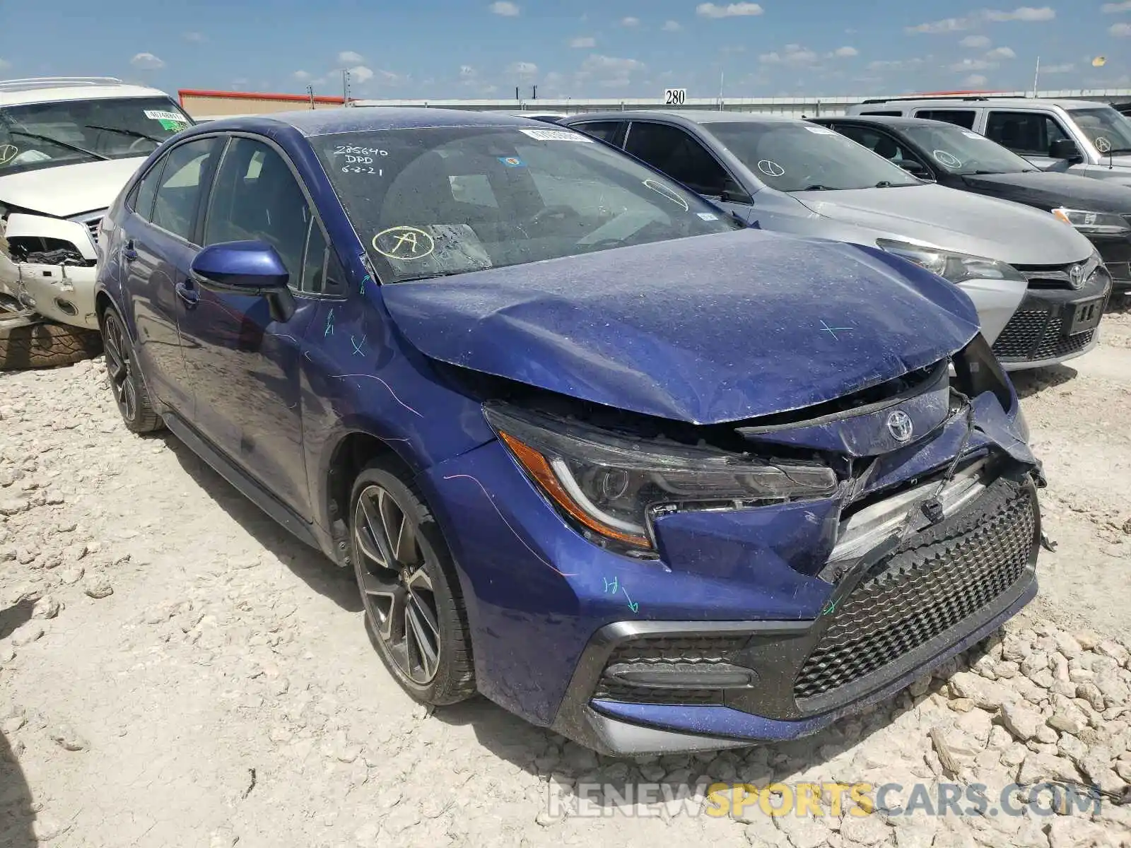 1 Photograph of a damaged car JTDS4RCE3LJ033453 TOYOTA COROLLA 2020