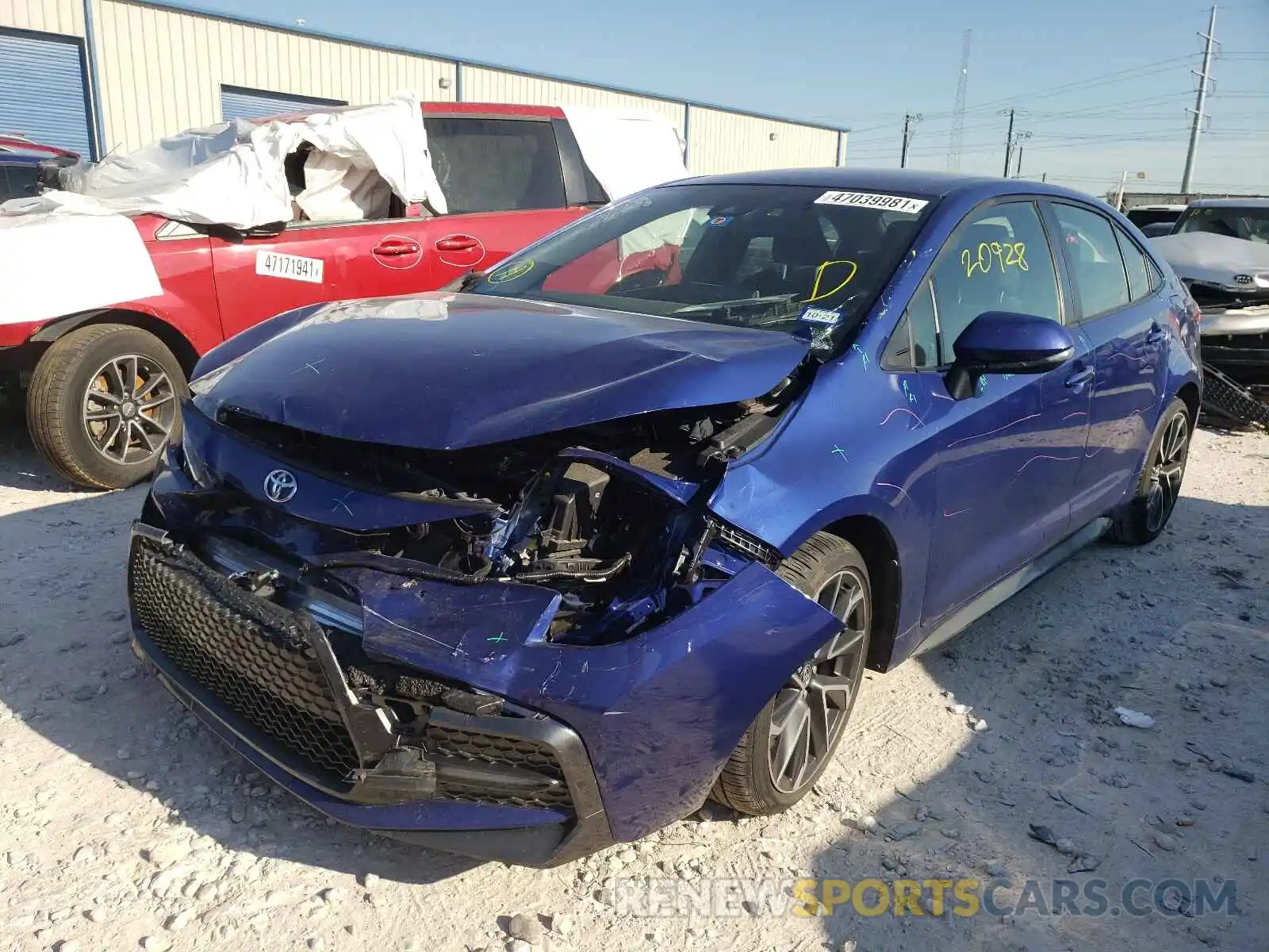 2 Photograph of a damaged car JTDS4RCE3LJ033453 TOYOTA COROLLA 2020