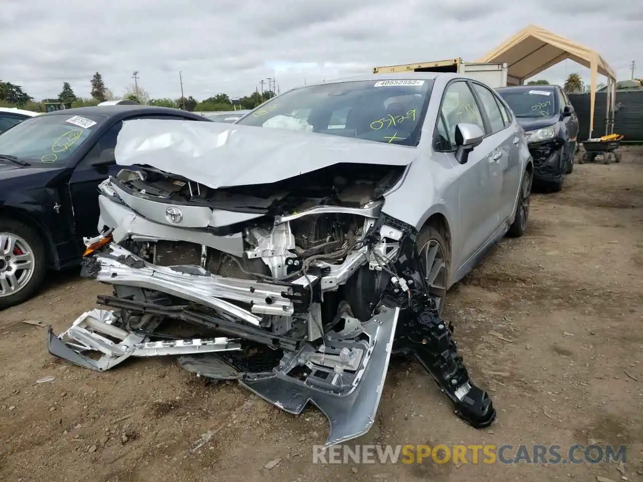 2 Photograph of a damaged car JTDS4RCE3LJ034117 TOYOTA COROLLA 2020