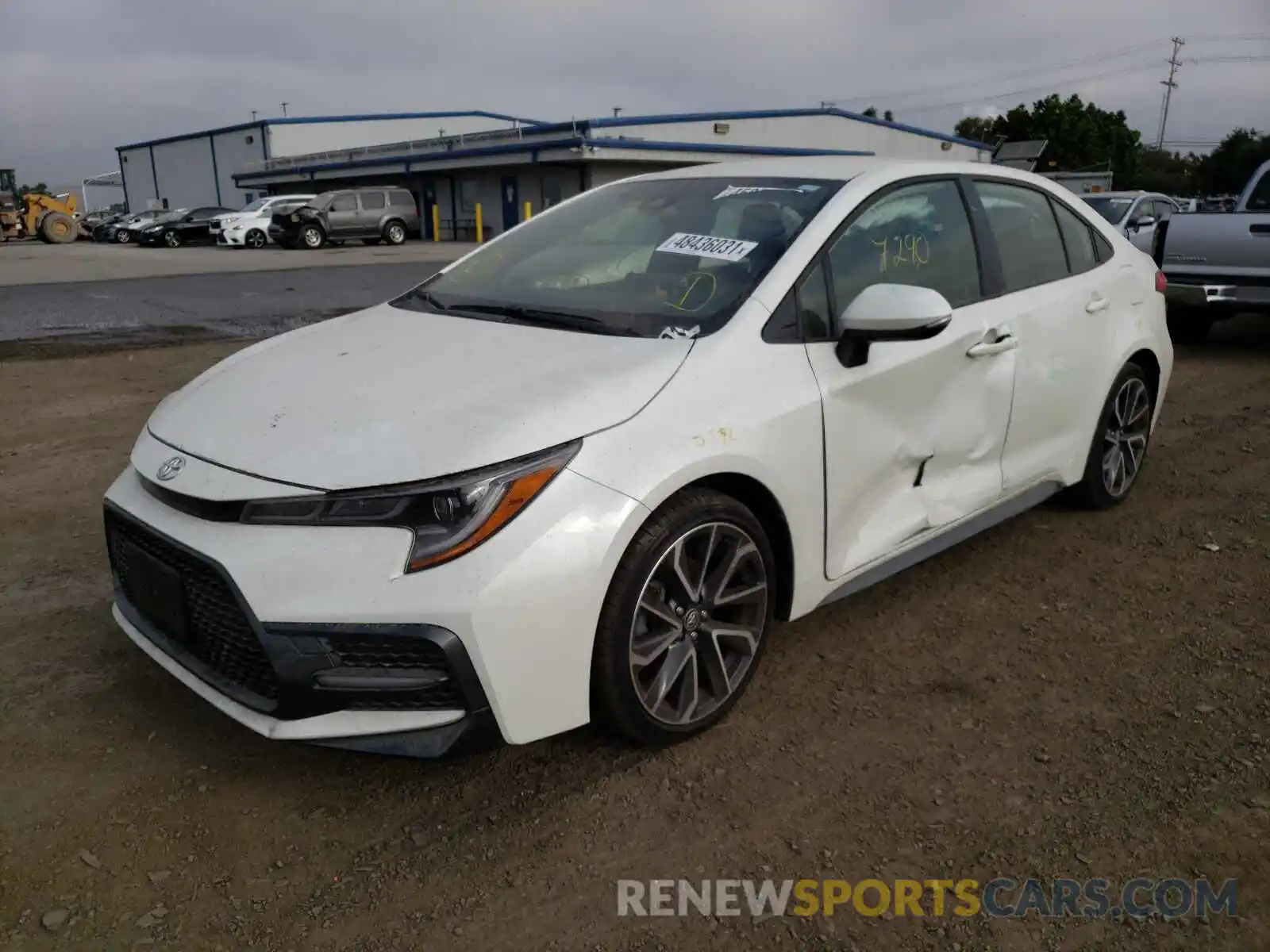 2 Photograph of a damaged car JTDS4RCE3LJ034781 TOYOTA COROLLA 2020