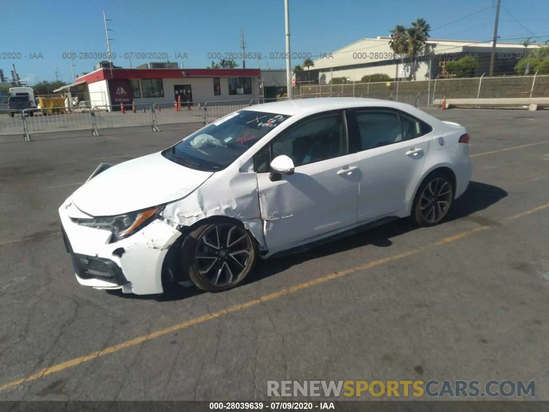 2 Photograph of a damaged car JTDS4RCE3LJ034828 TOYOTA COROLLA 2020