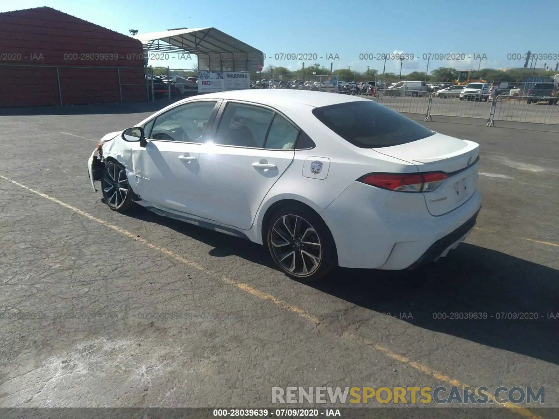 3 Photograph of a damaged car JTDS4RCE3LJ034828 TOYOTA COROLLA 2020