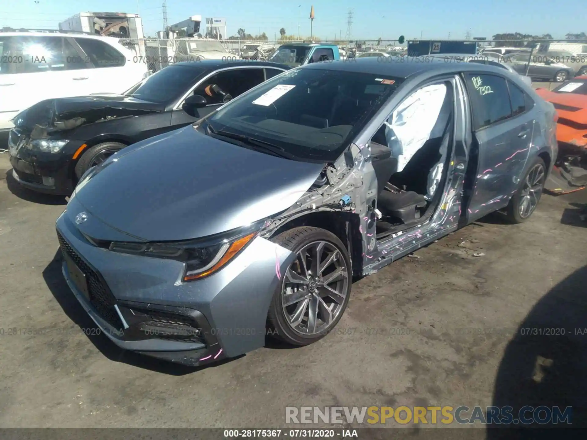 2 Photograph of a damaged car JTDS4RCE3LJ036580 TOYOTA COROLLA 2020