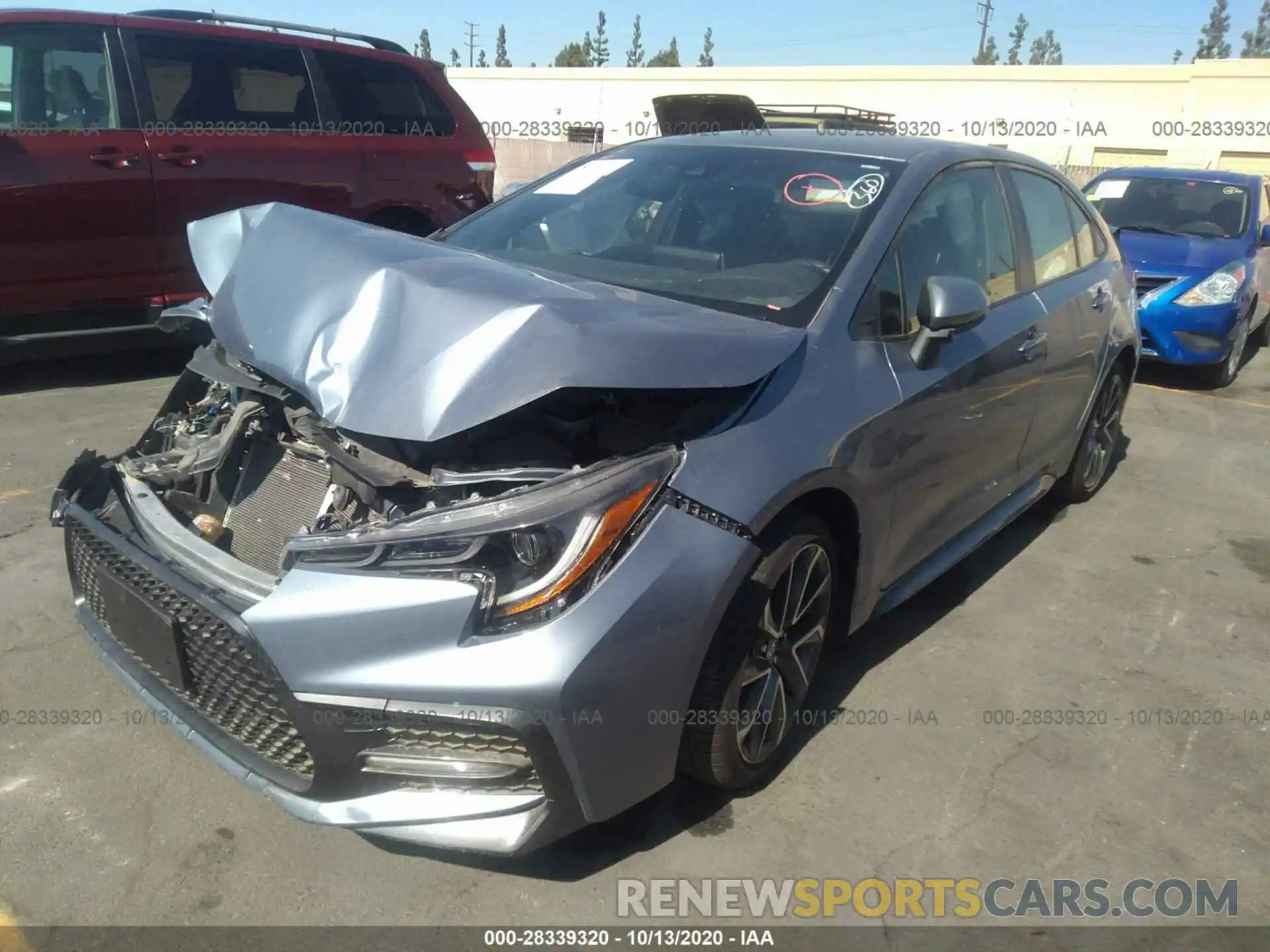 2 Photograph of a damaged car JTDS4RCE3LJ036661 TOYOTA COROLLA 2020