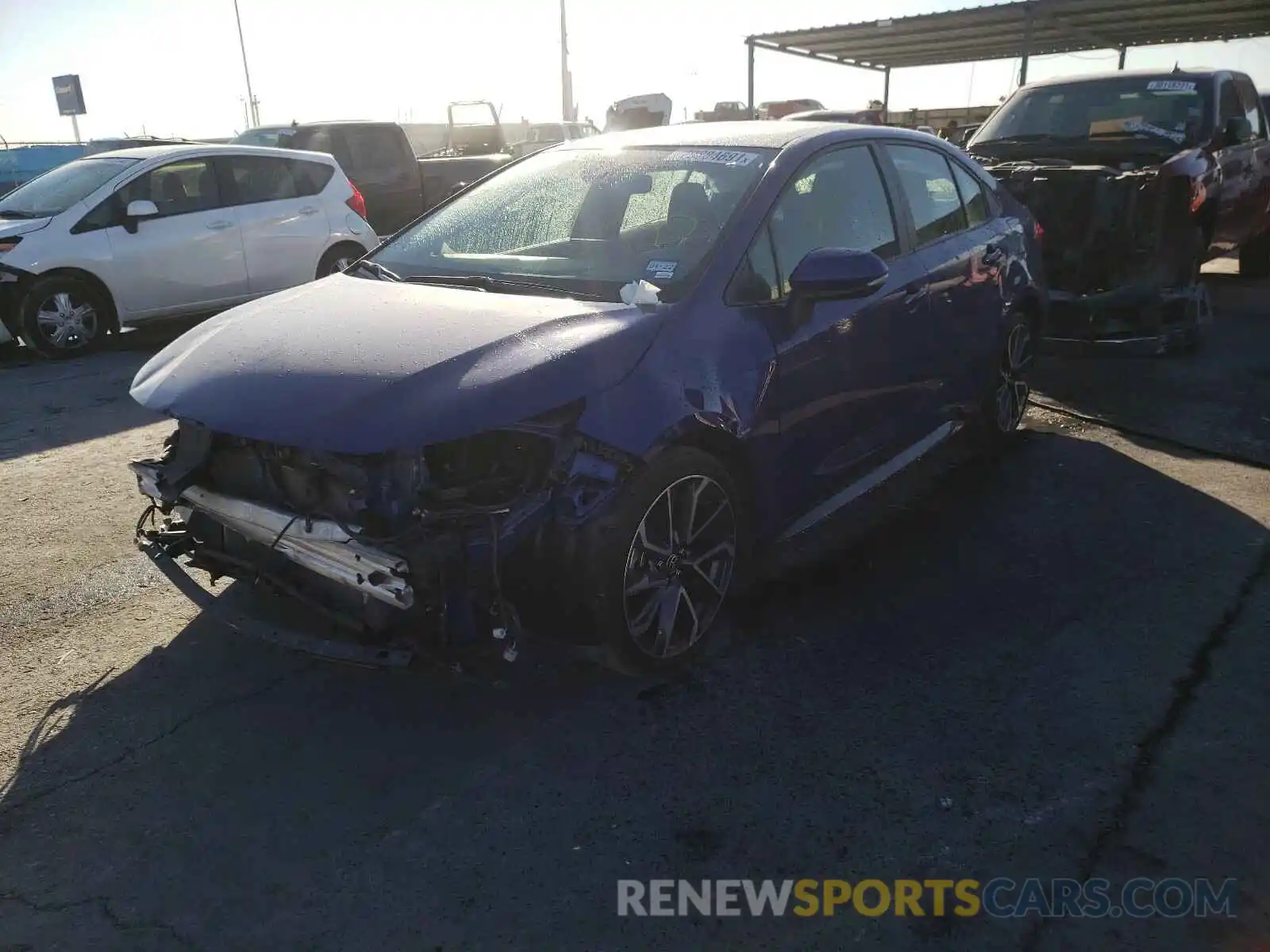 2 Photograph of a damaged car JTDS4RCE3LJ037986 TOYOTA COROLLA 2020