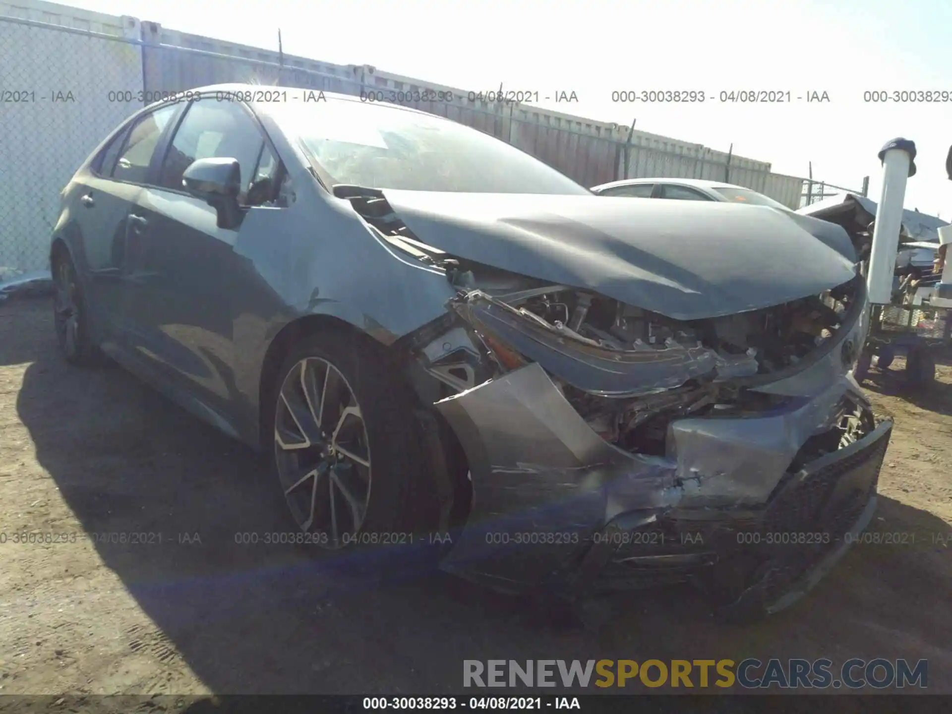 1 Photograph of a damaged car JTDS4RCE3LJ040614 TOYOTA COROLLA 2020