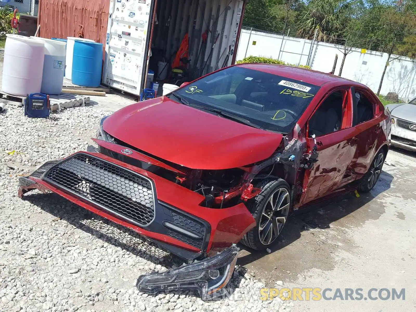 2 Photograph of a damaged car JTDS4RCE3LJ042976 TOYOTA COROLLA 2020