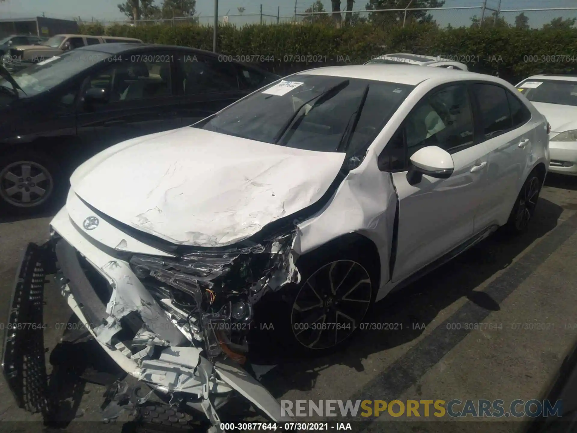 2 Photograph of a damaged car JTDS4RCE3LJ044355 TOYOTA COROLLA 2020