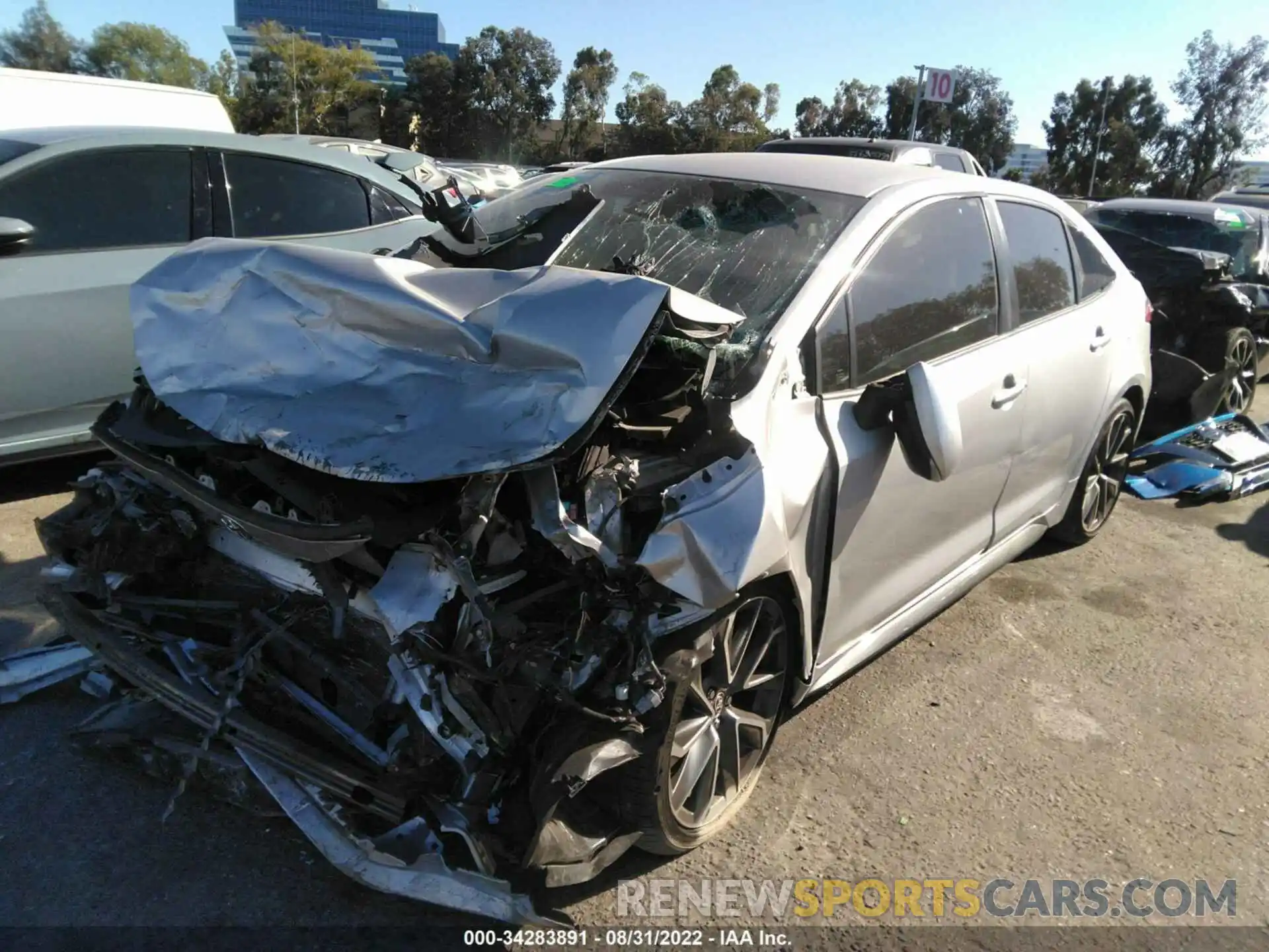 2 Photograph of a damaged car JTDS4RCE3LJ052326 TOYOTA COROLLA 2020