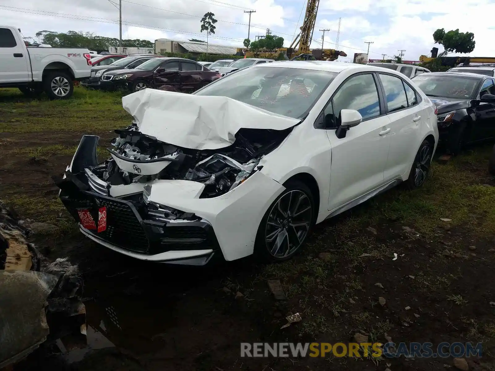 2 Photograph of a damaged car JTDS4RCE3LJ052536 TOYOTA COROLLA 2020