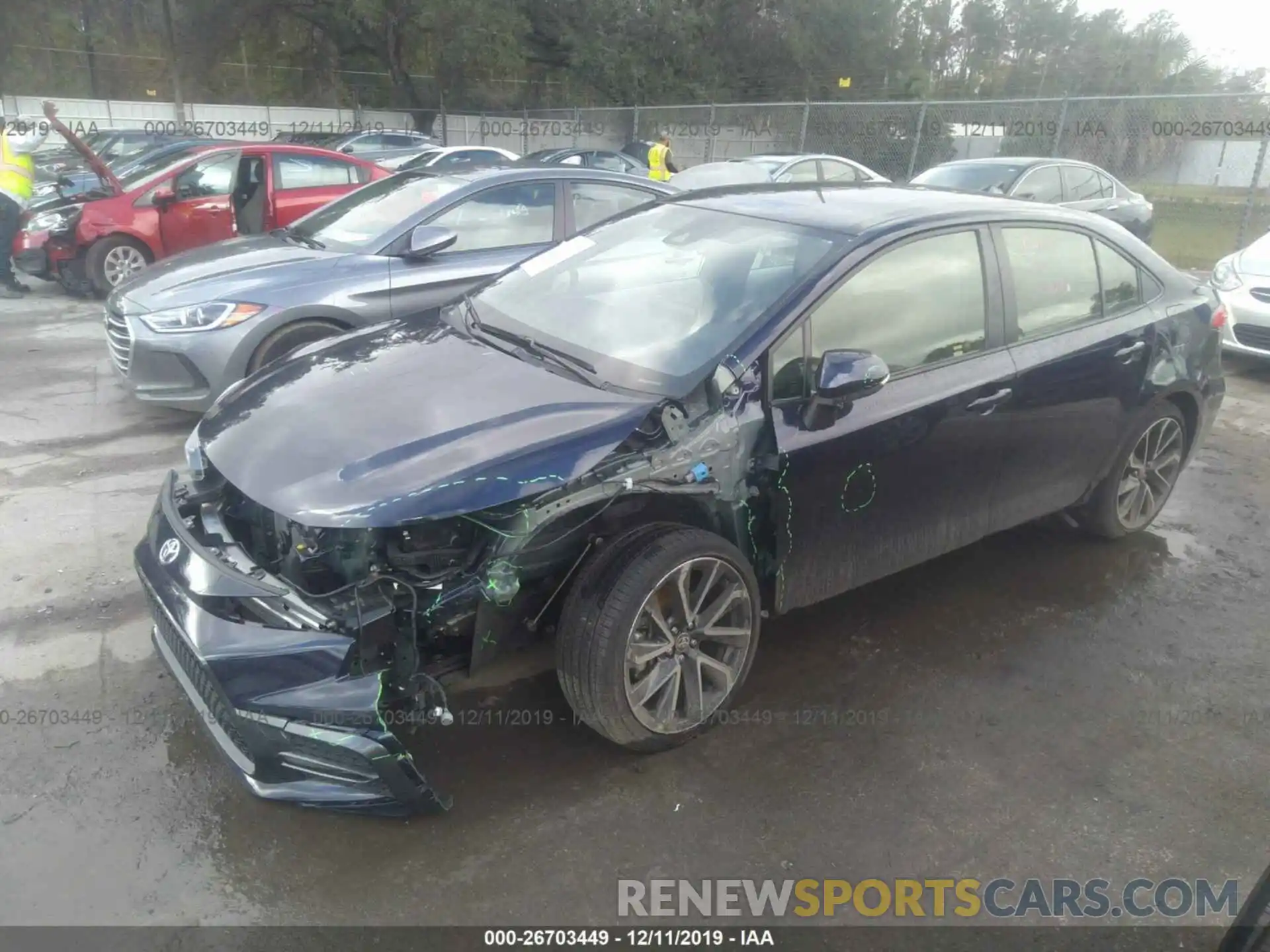 2 Photograph of a damaged car JTDS4RCE4LJ004303 TOYOTA COROLLA 2020