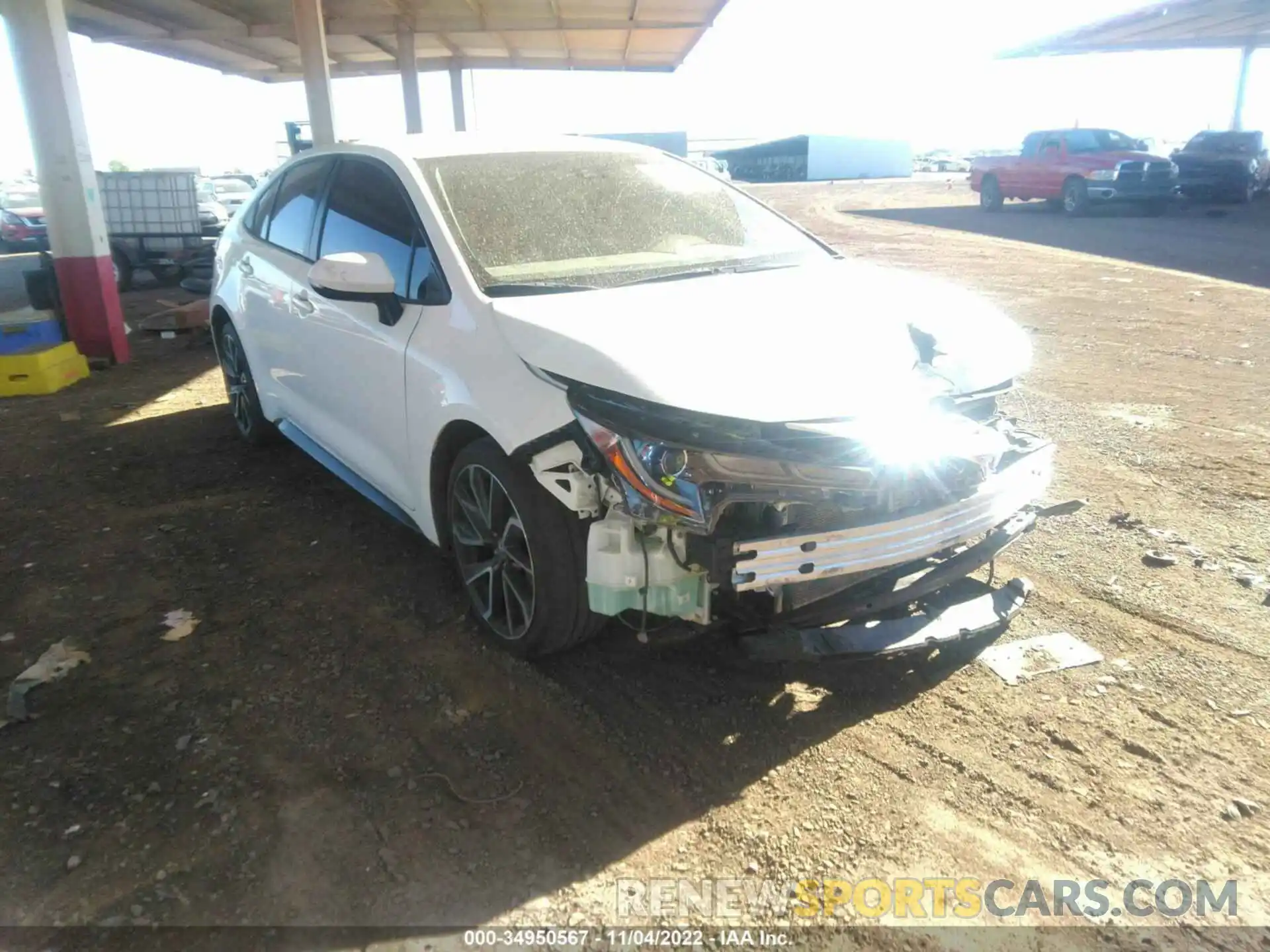 1 Photograph of a damaged car JTDS4RCE4LJ005001 TOYOTA COROLLA 2020