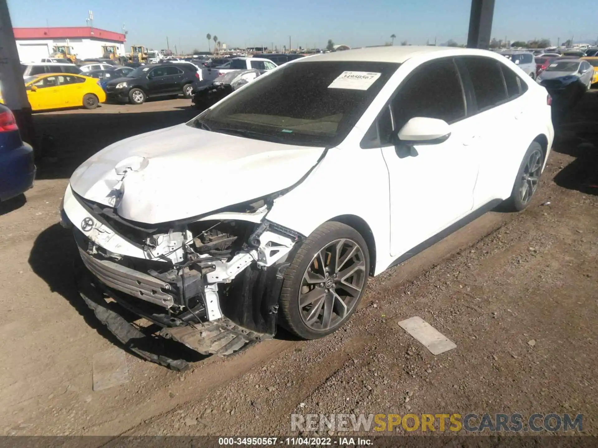 2 Photograph of a damaged car JTDS4RCE4LJ005001 TOYOTA COROLLA 2020