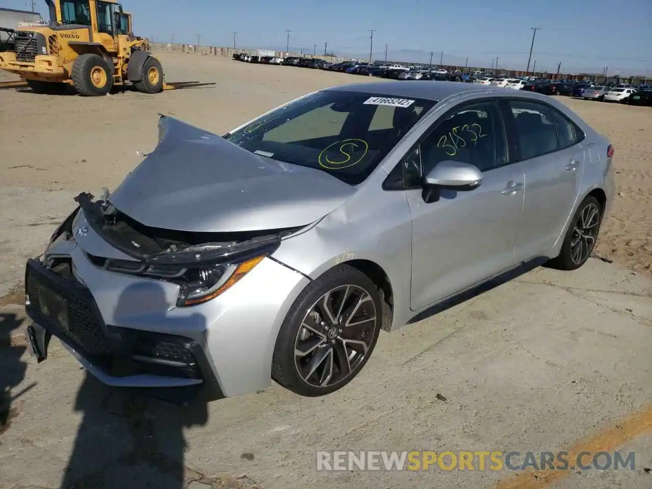 2 Photograph of a damaged car JTDS4RCE4LJ005838 TOYOTA COROLLA 2020