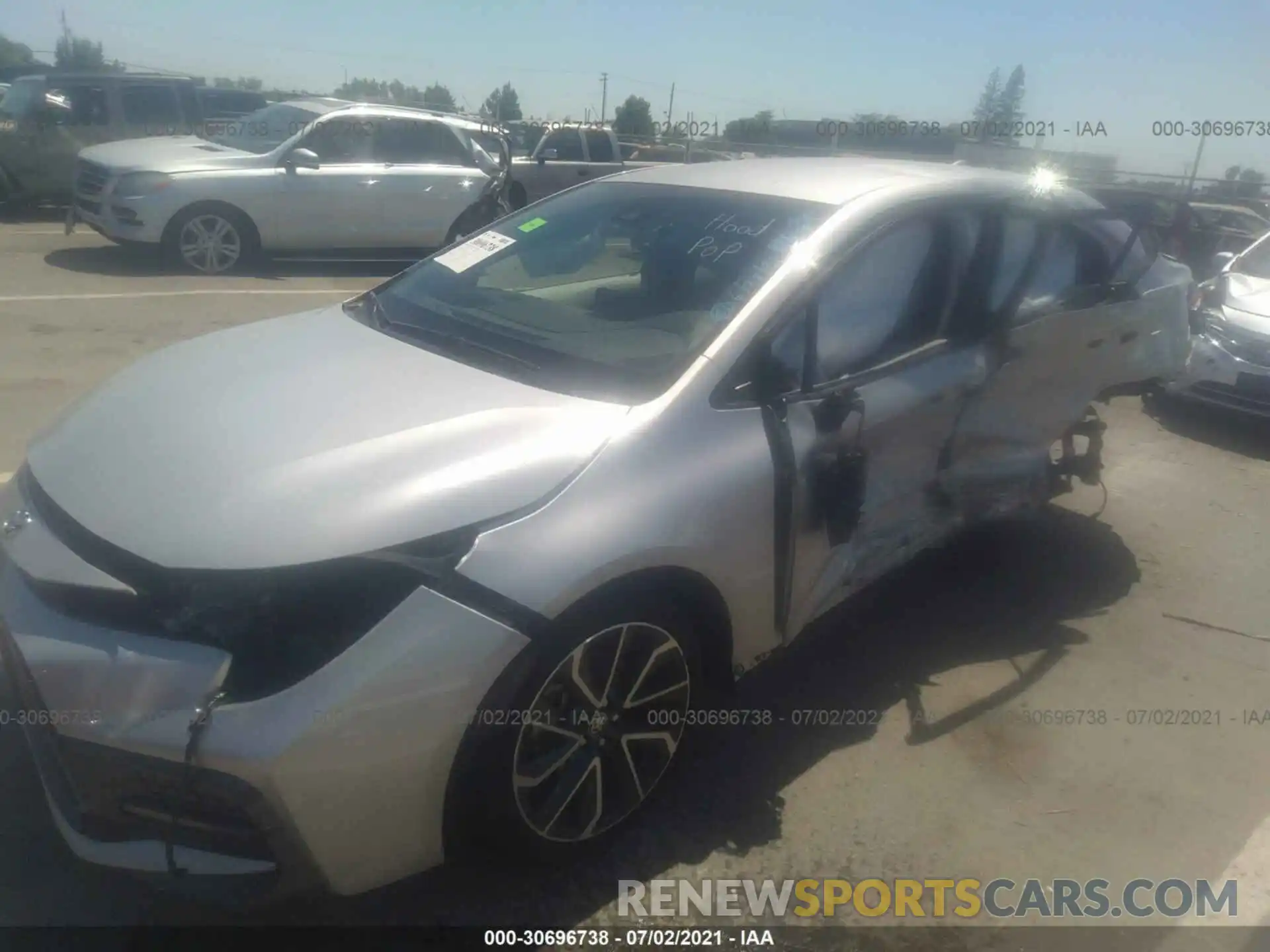 2 Photograph of a damaged car JTDS4RCE4LJ009355 TOYOTA COROLLA 2020