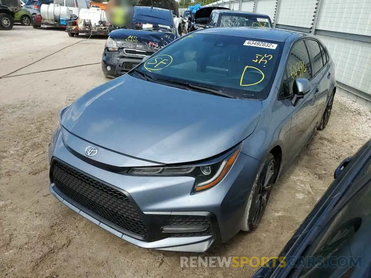 2 Photograph of a damaged car JTDS4RCE4LJ011638 TOYOTA COROLLA 2020