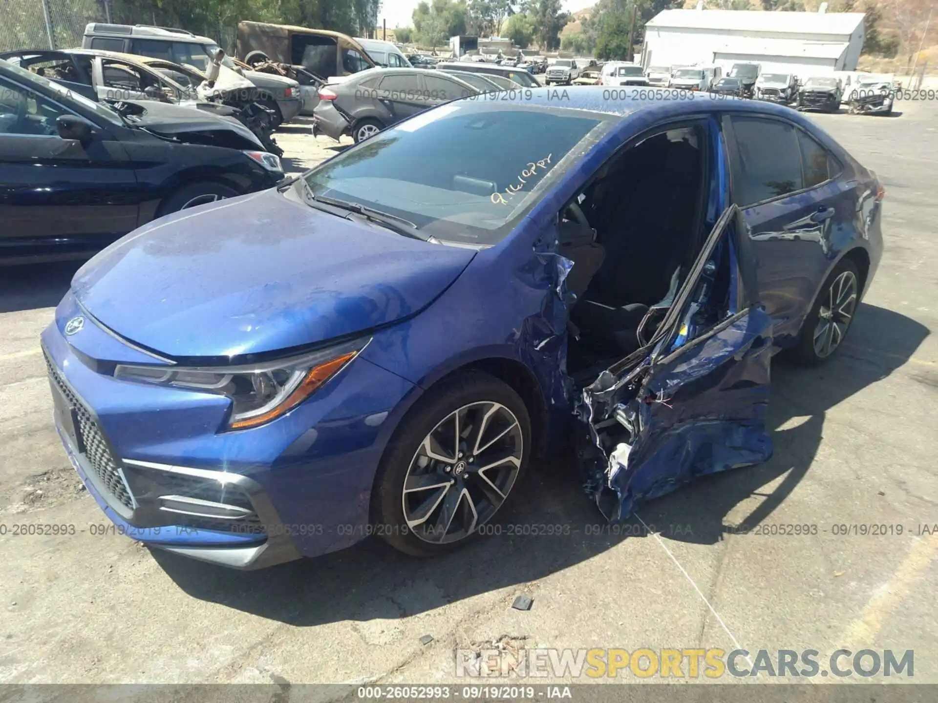 2 Photograph of a damaged car JTDS4RCE4LJ012725 TOYOTA COROLLA 2020