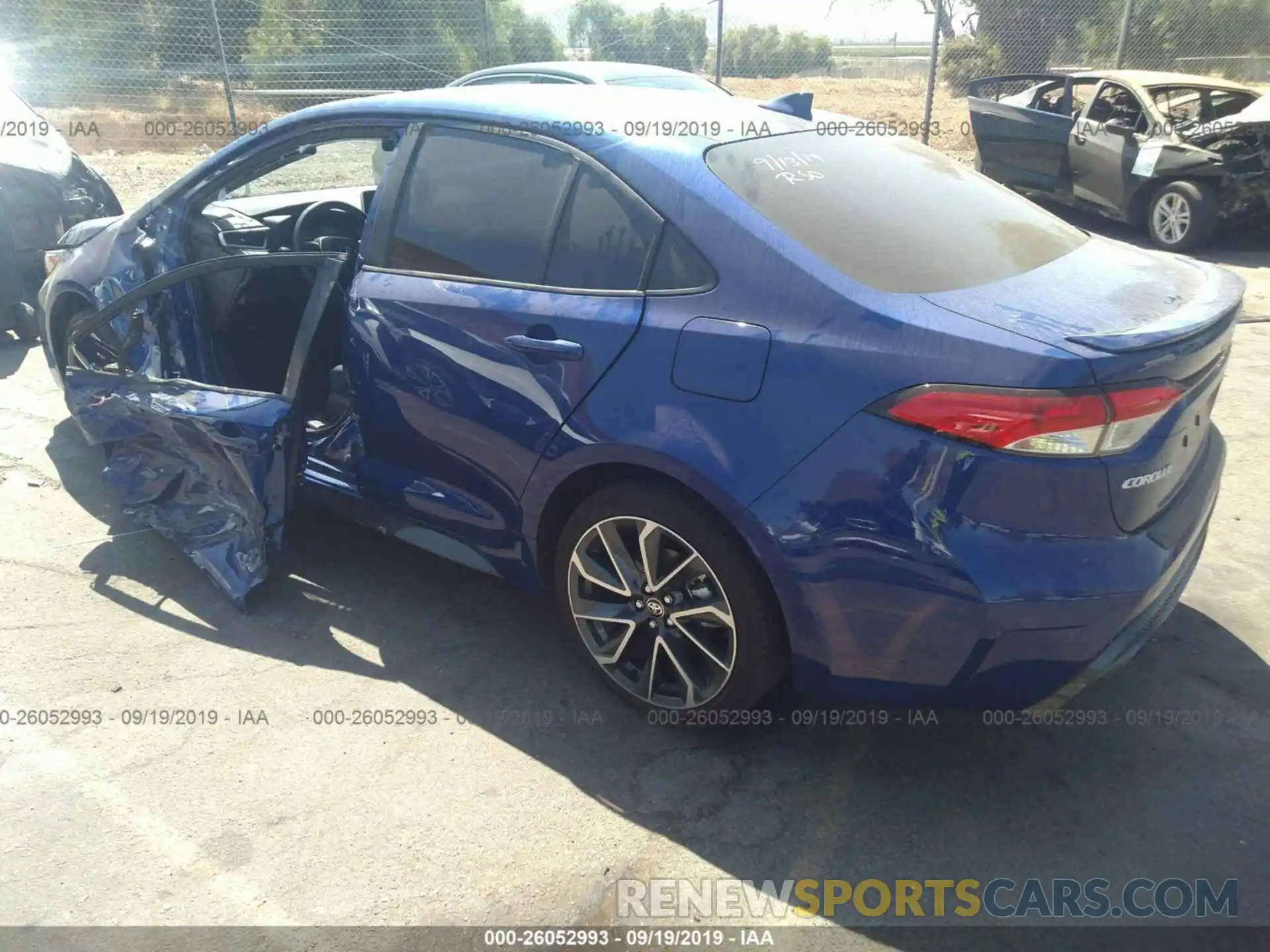 3 Photograph of a damaged car JTDS4RCE4LJ012725 TOYOTA COROLLA 2020