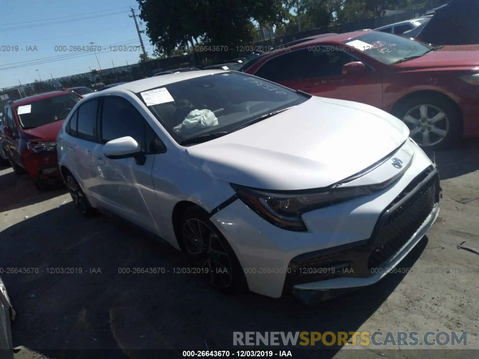 1 Photograph of a damaged car JTDS4RCE4LJ015382 TOYOTA COROLLA 2020