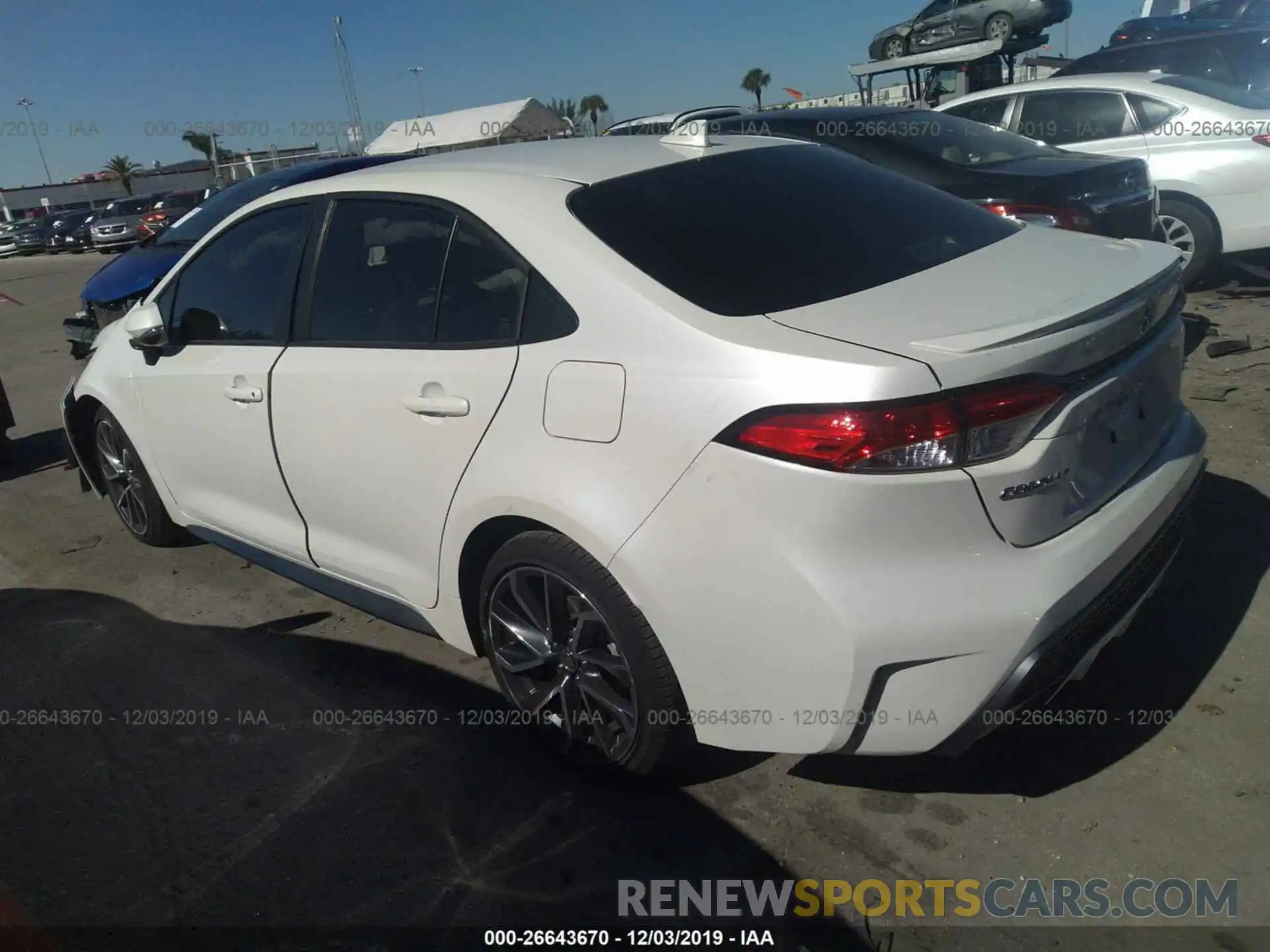 3 Photograph of a damaged car JTDS4RCE4LJ015382 TOYOTA COROLLA 2020