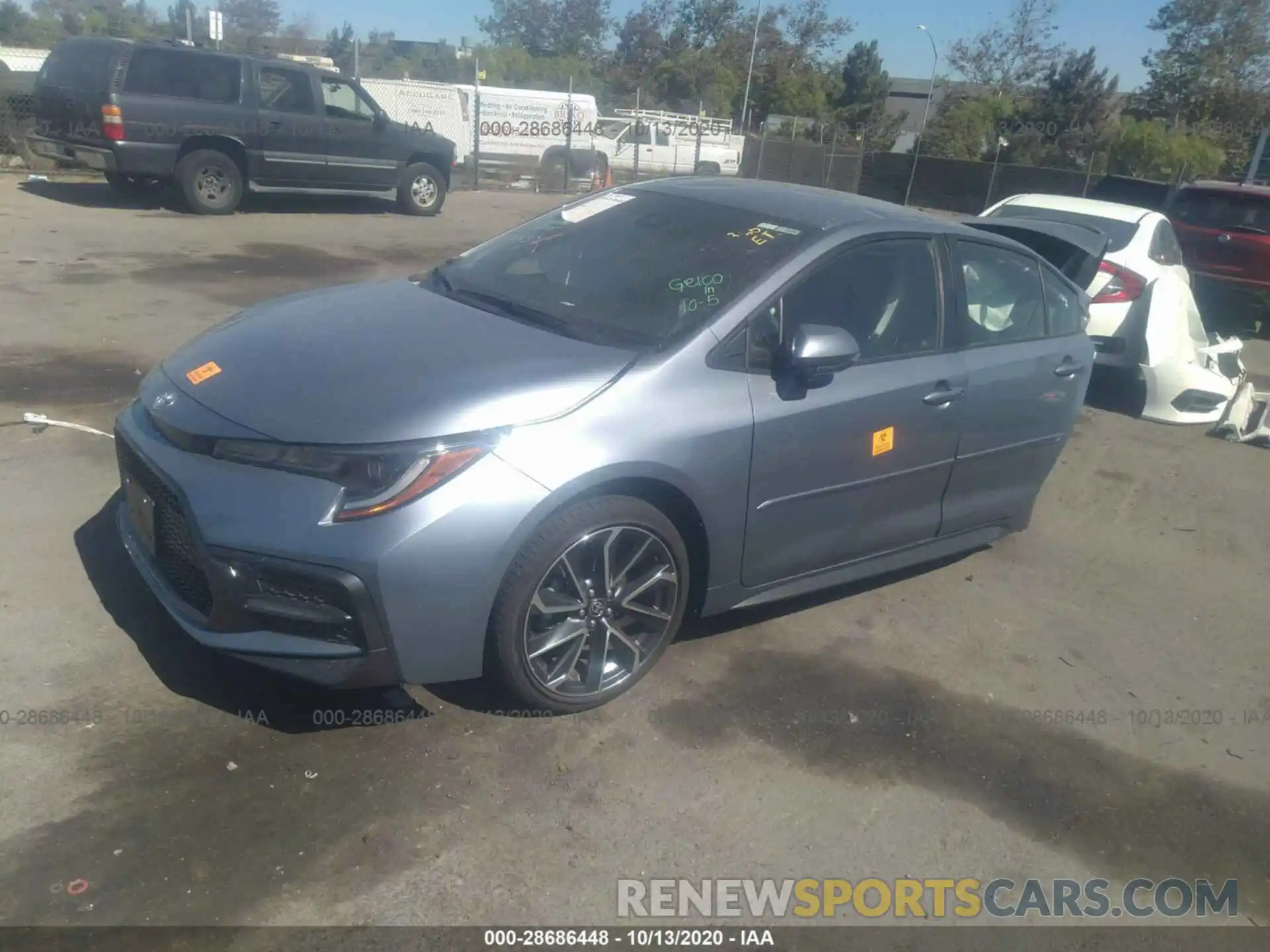 2 Photograph of a damaged car JTDS4RCE4LJ016550 TOYOTA COROLLA 2020