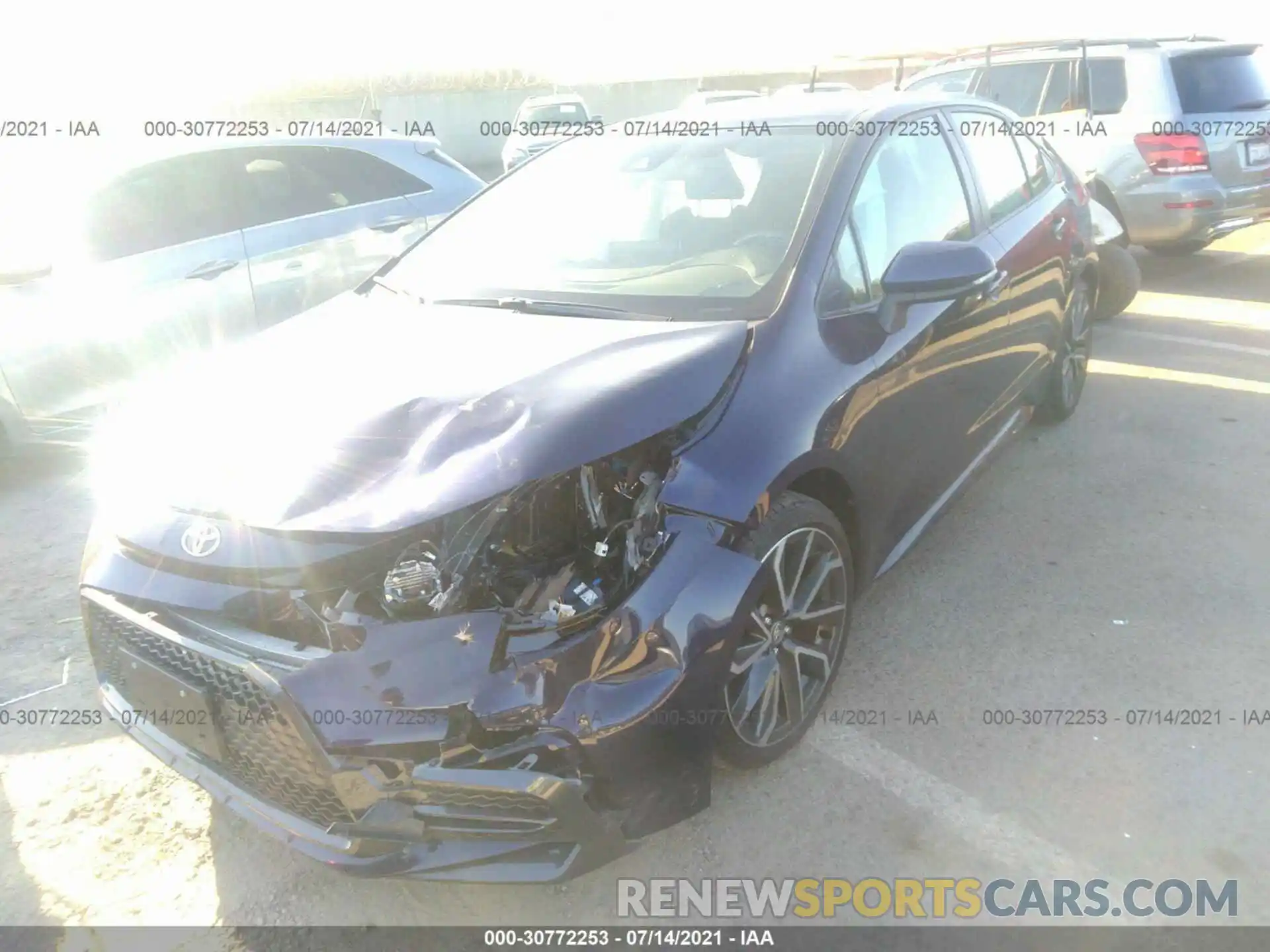 2 Photograph of a damaged car JTDS4RCE4LJ016872 TOYOTA COROLLA 2020