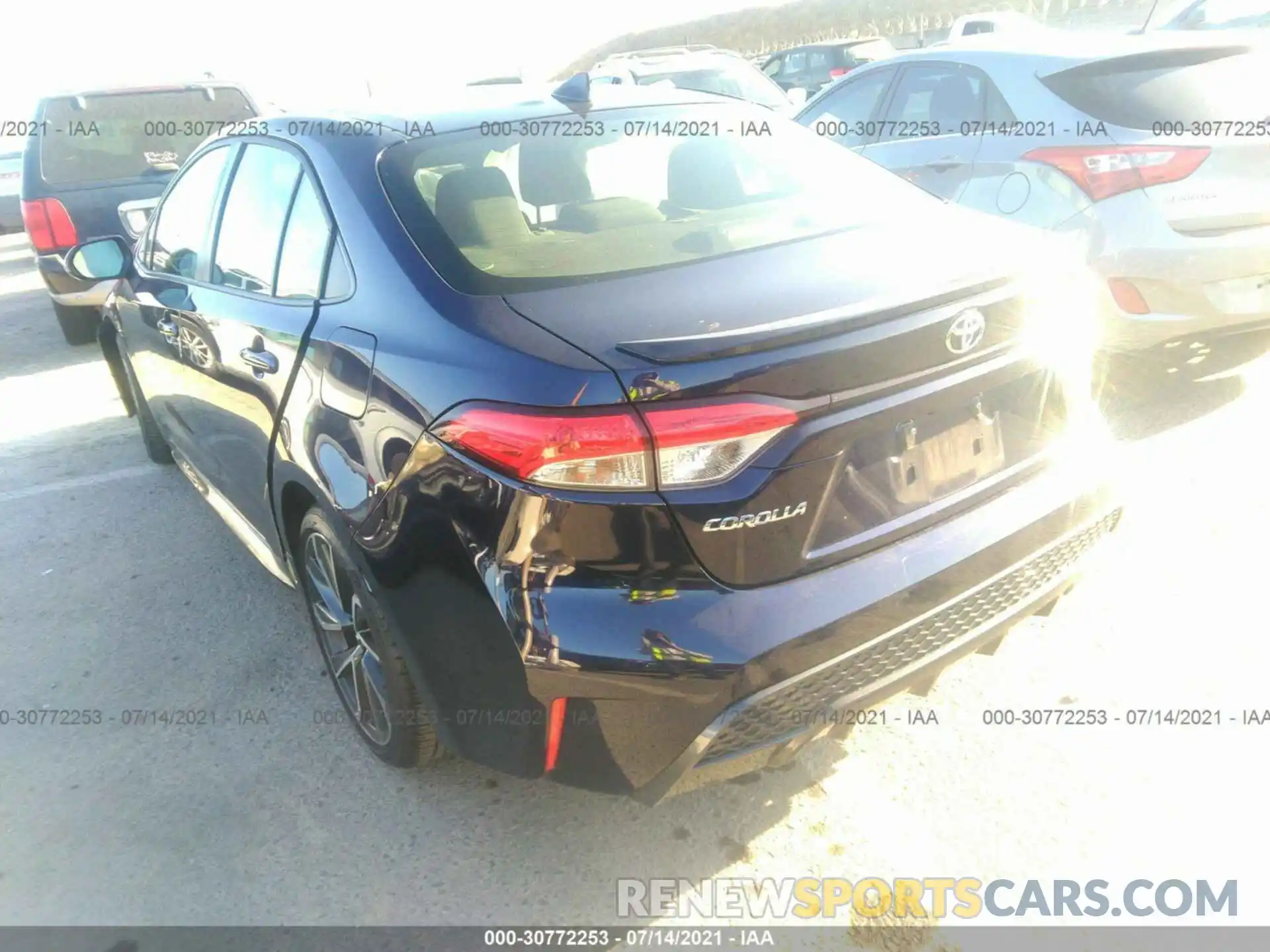 3 Photograph of a damaged car JTDS4RCE4LJ016872 TOYOTA COROLLA 2020