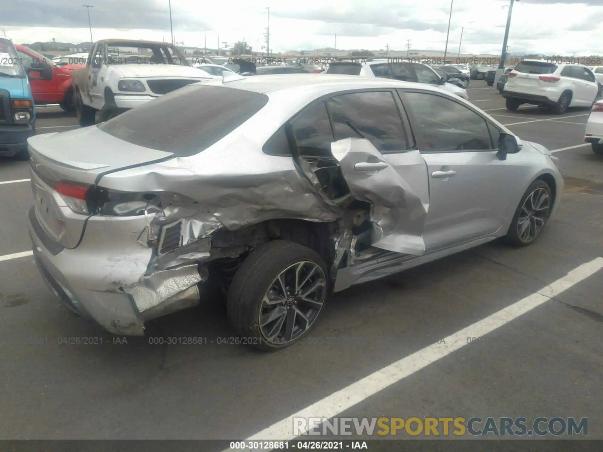 4 Фотография поврежденного автомобиля JTDS4RCE4LJ017214 TOYOTA COROLLA 2020